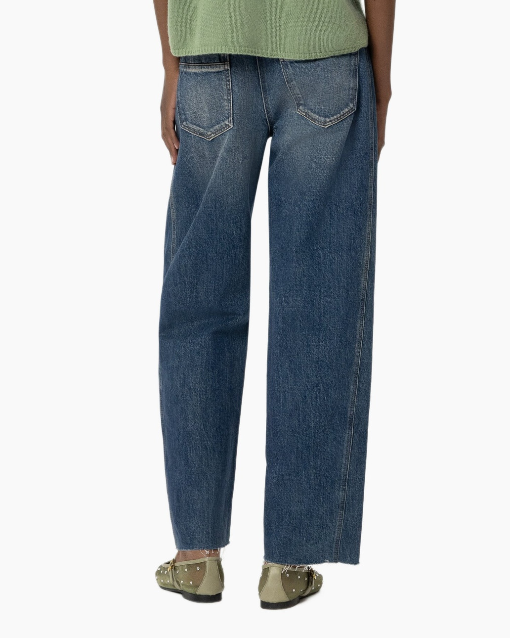 jeans, wide-leg, distressed, mid-rise, drawstring