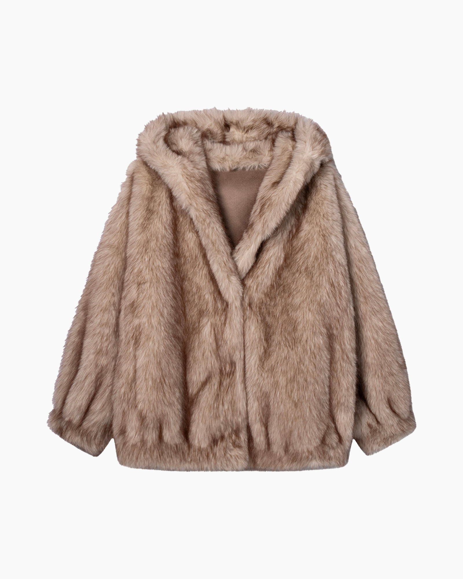 vachtjas, nepnapat, beige, langere mouwen, kraagloos?