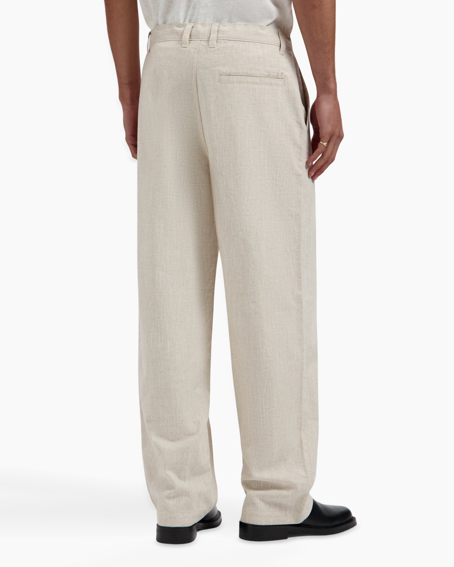 broek, broekbroek?, beige, linnen, wijdere