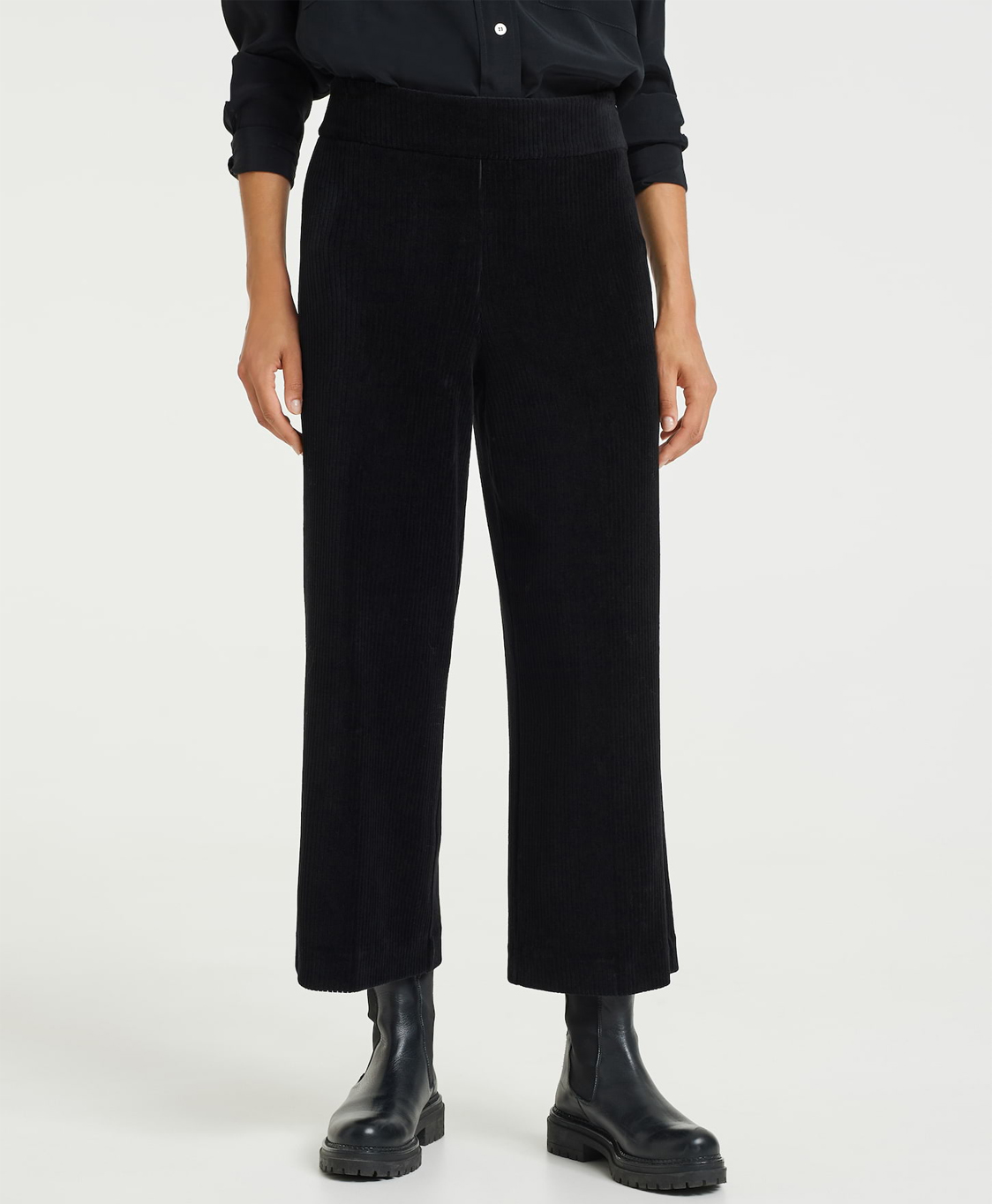 Opus Broek Misha Corduroy Zwart