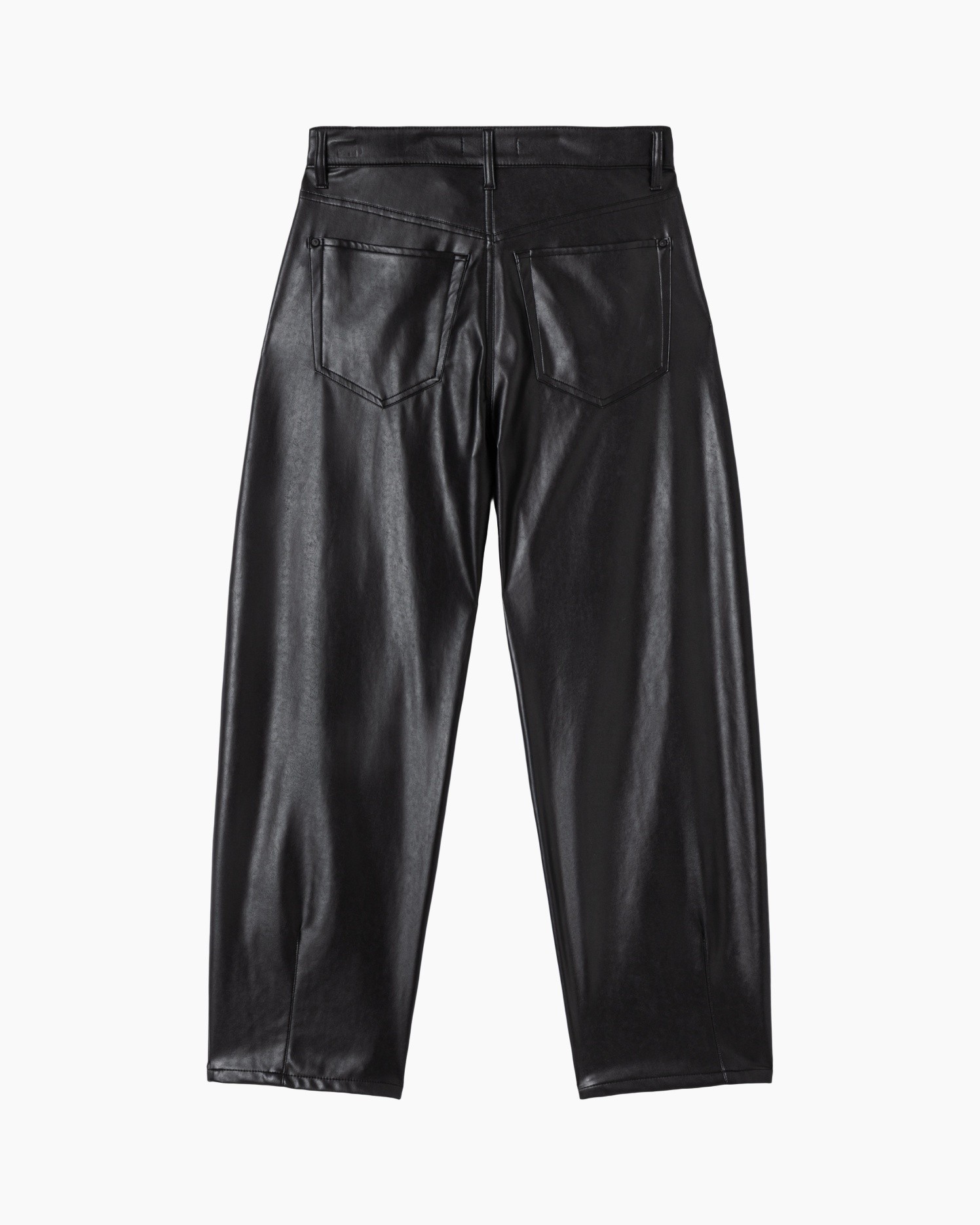 broek, broekpak, leer, zwart, wijdere