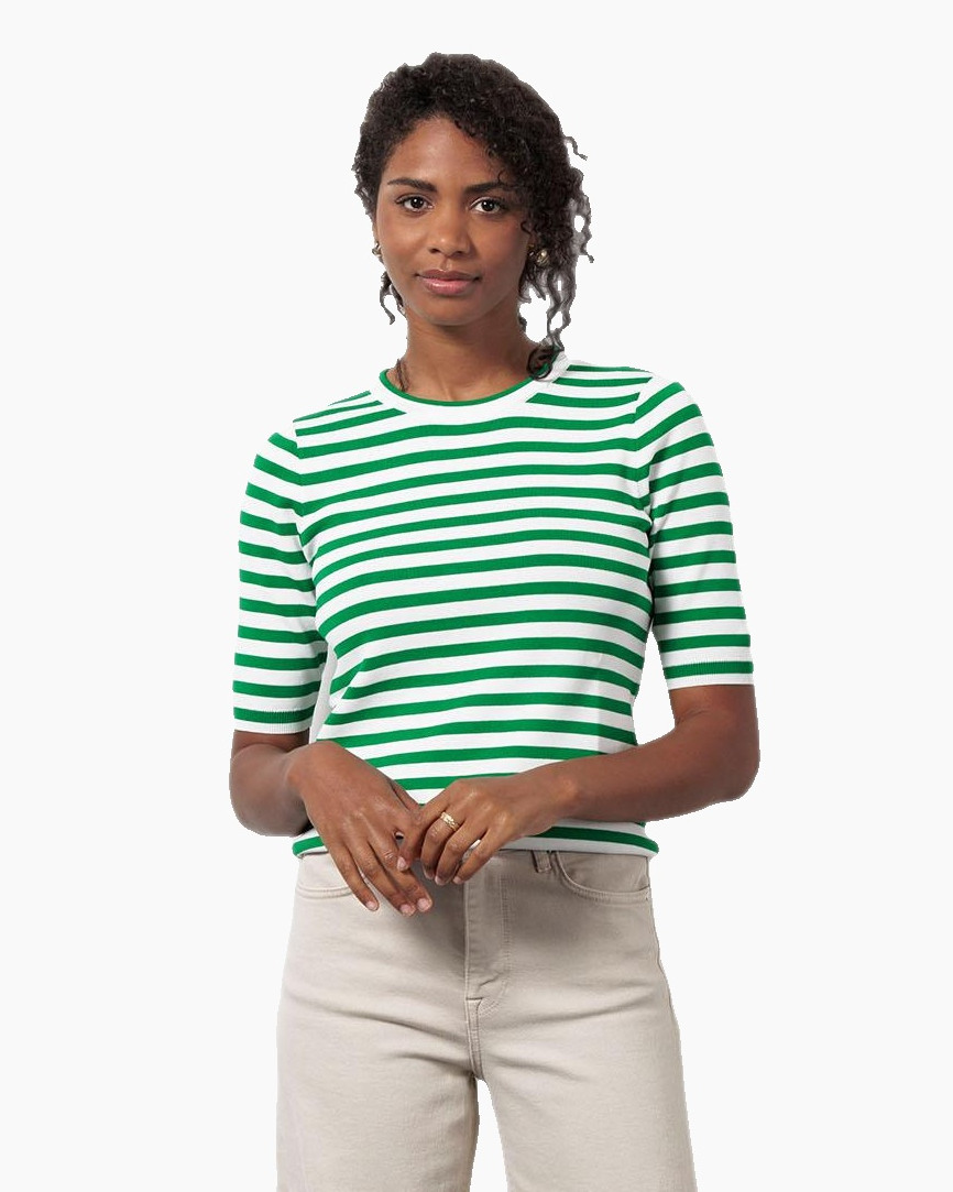Pullover Luna Ssl Stripe Groen