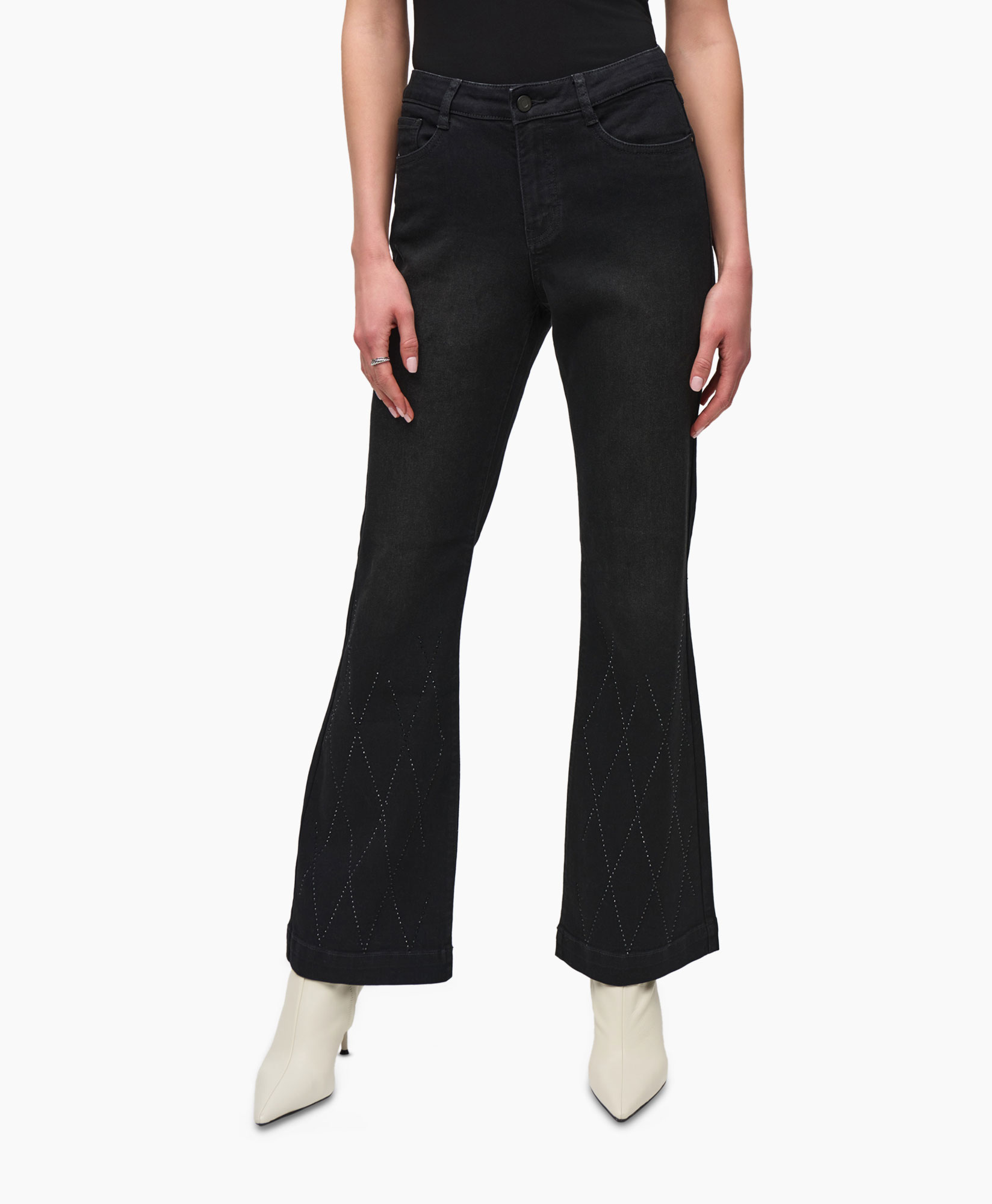 Broek Flared Zwart