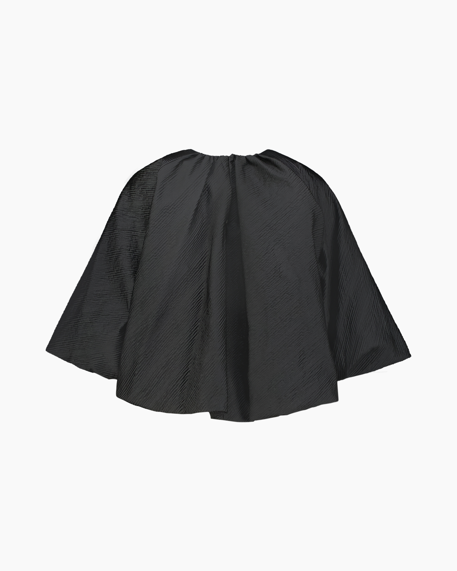 top, cape, poncho, zwart, textured
