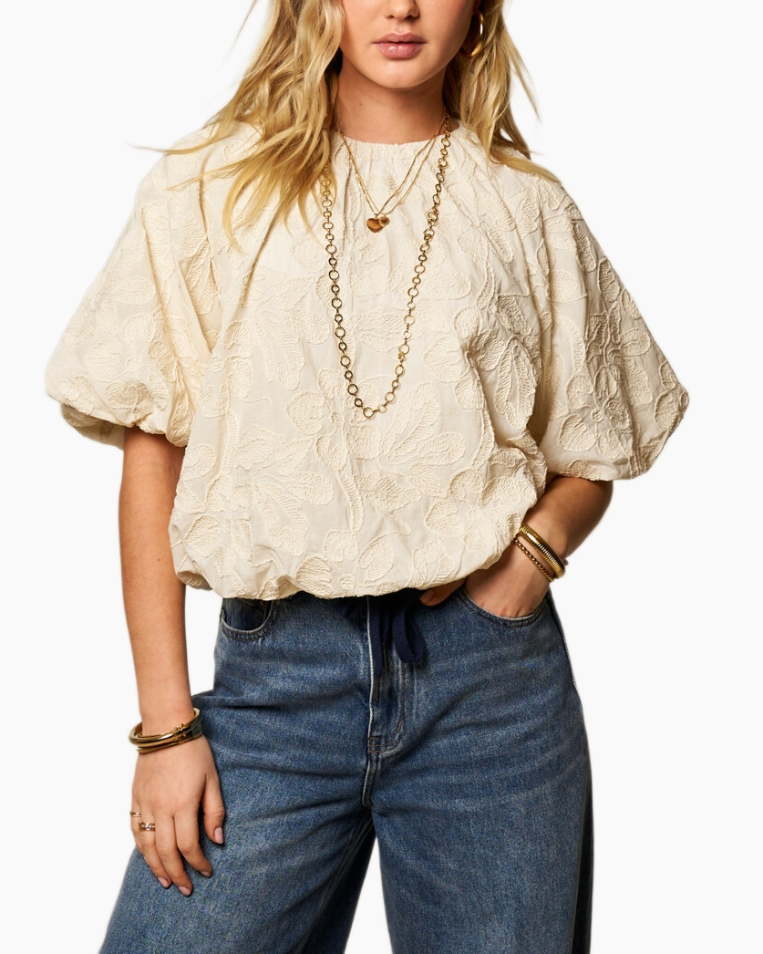 Blouse, Ring, Jeans, Person, Woman