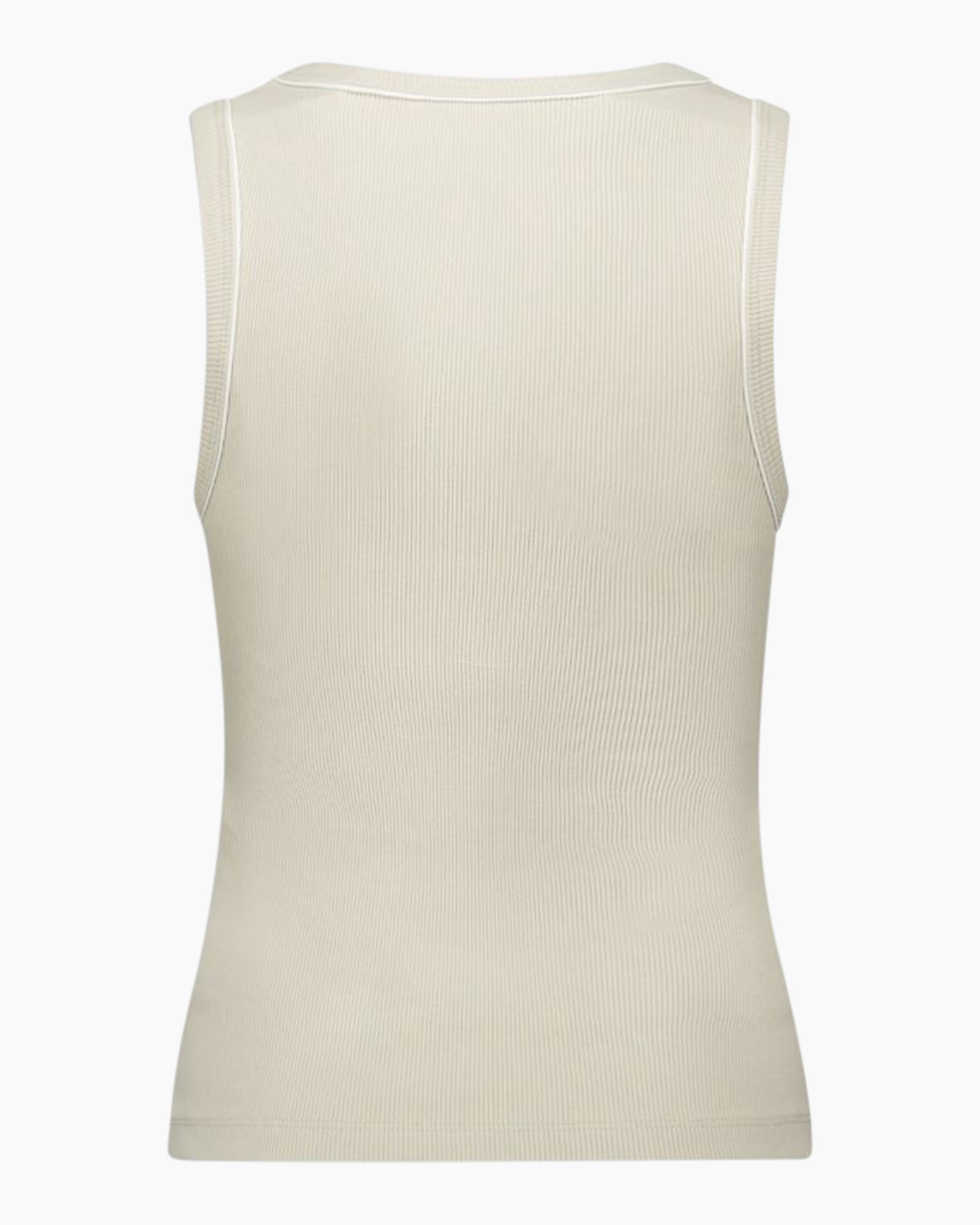 tanktop, geribbed, beige, mouwloos, zacht materiaal