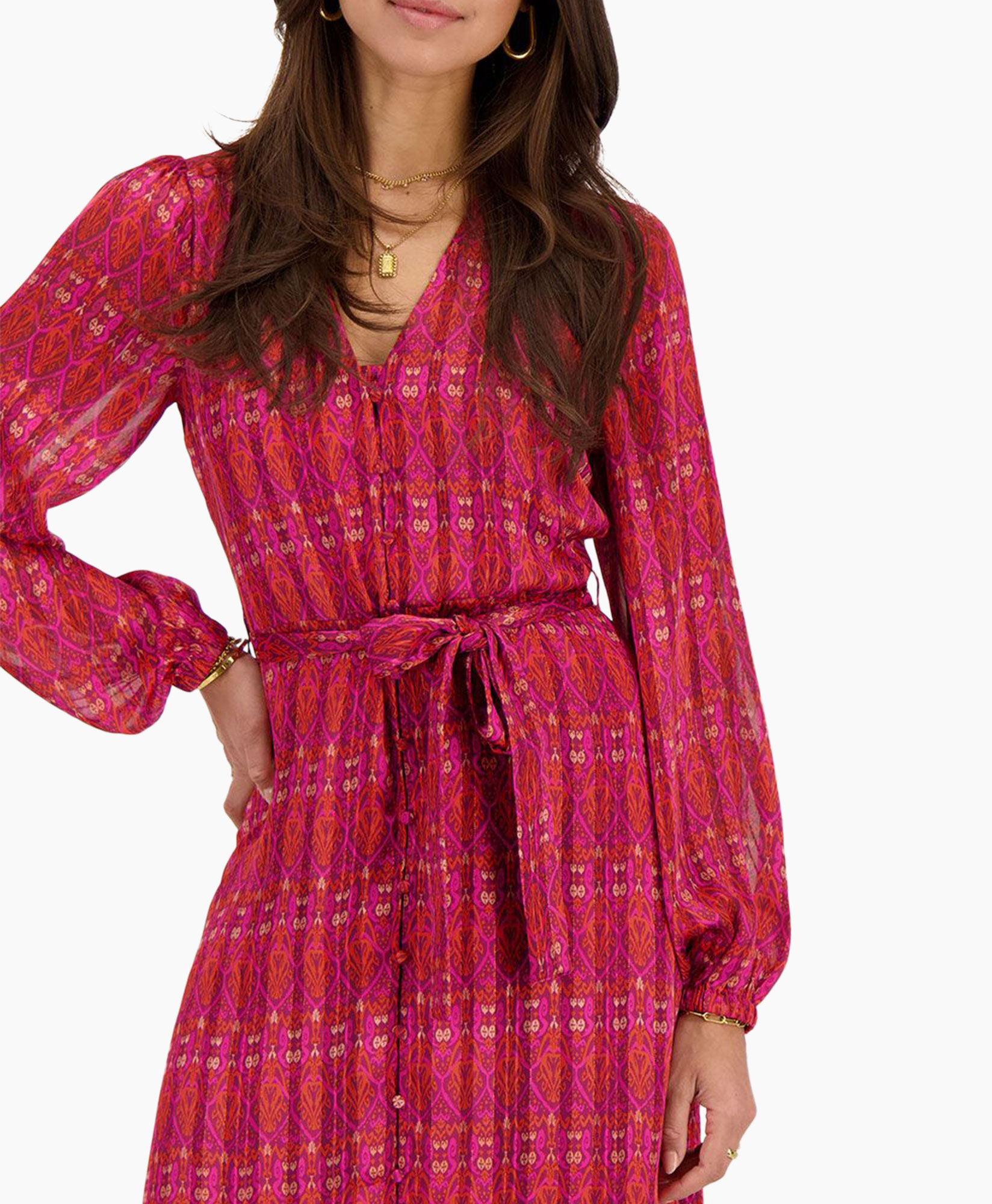 Maxi Jurk Mj10675 Rood