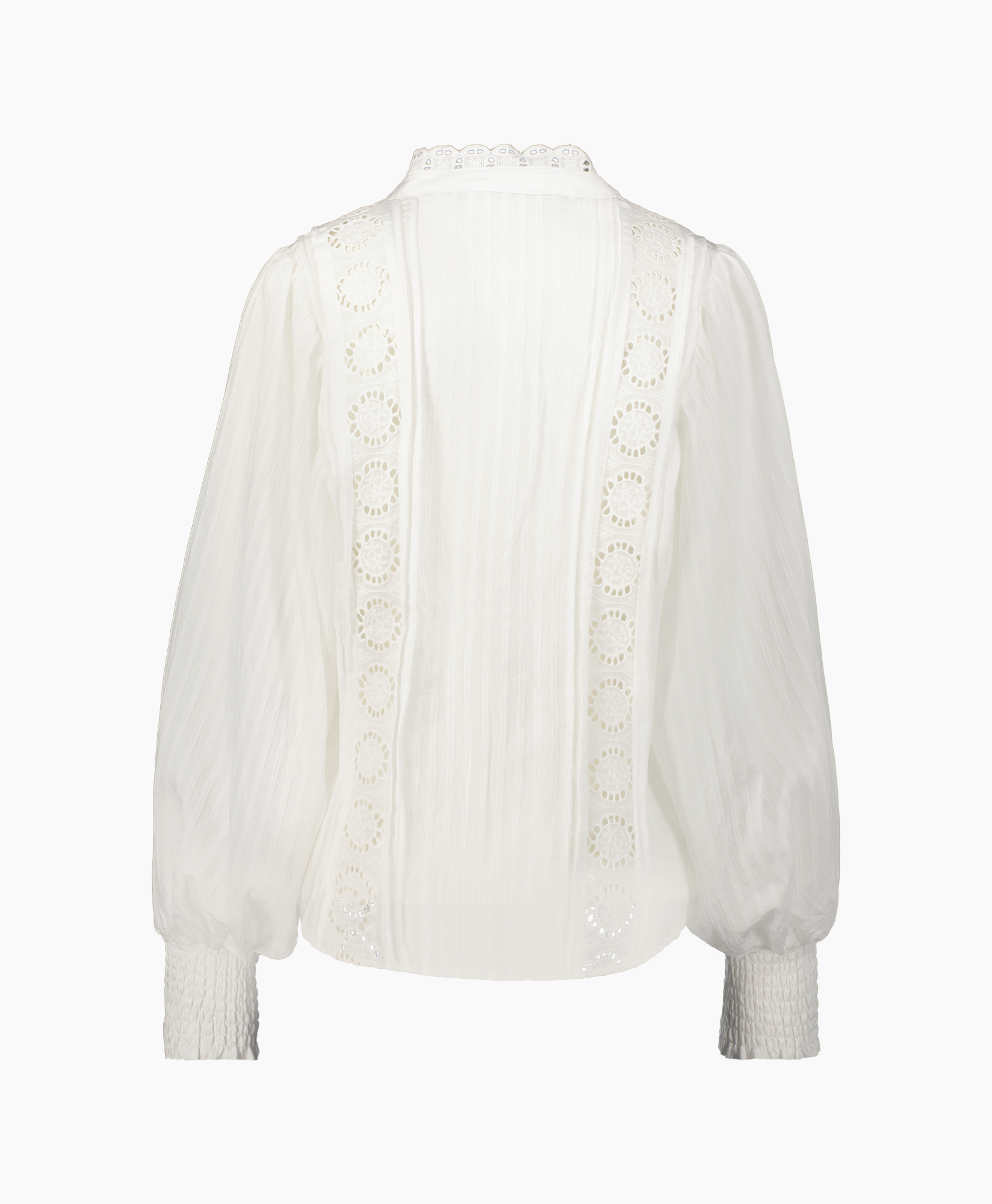 Co'couture T-shirt Korte Mouw Selma Anglaise V Wit