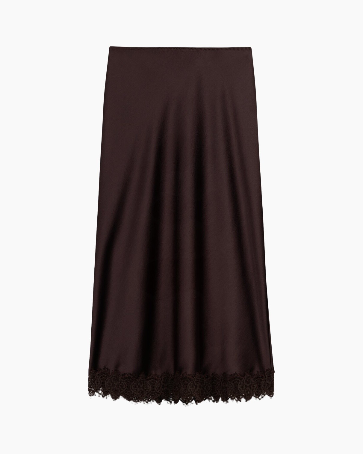 rok, midi, bruin, kantafwerking-borduur, slip-on