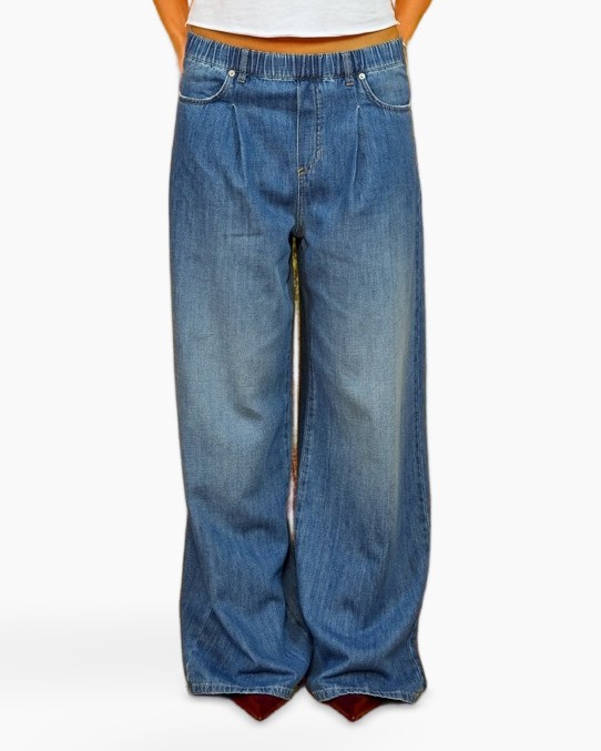 broeken, denim, baggy, losse pasvorm, spijkerbroek