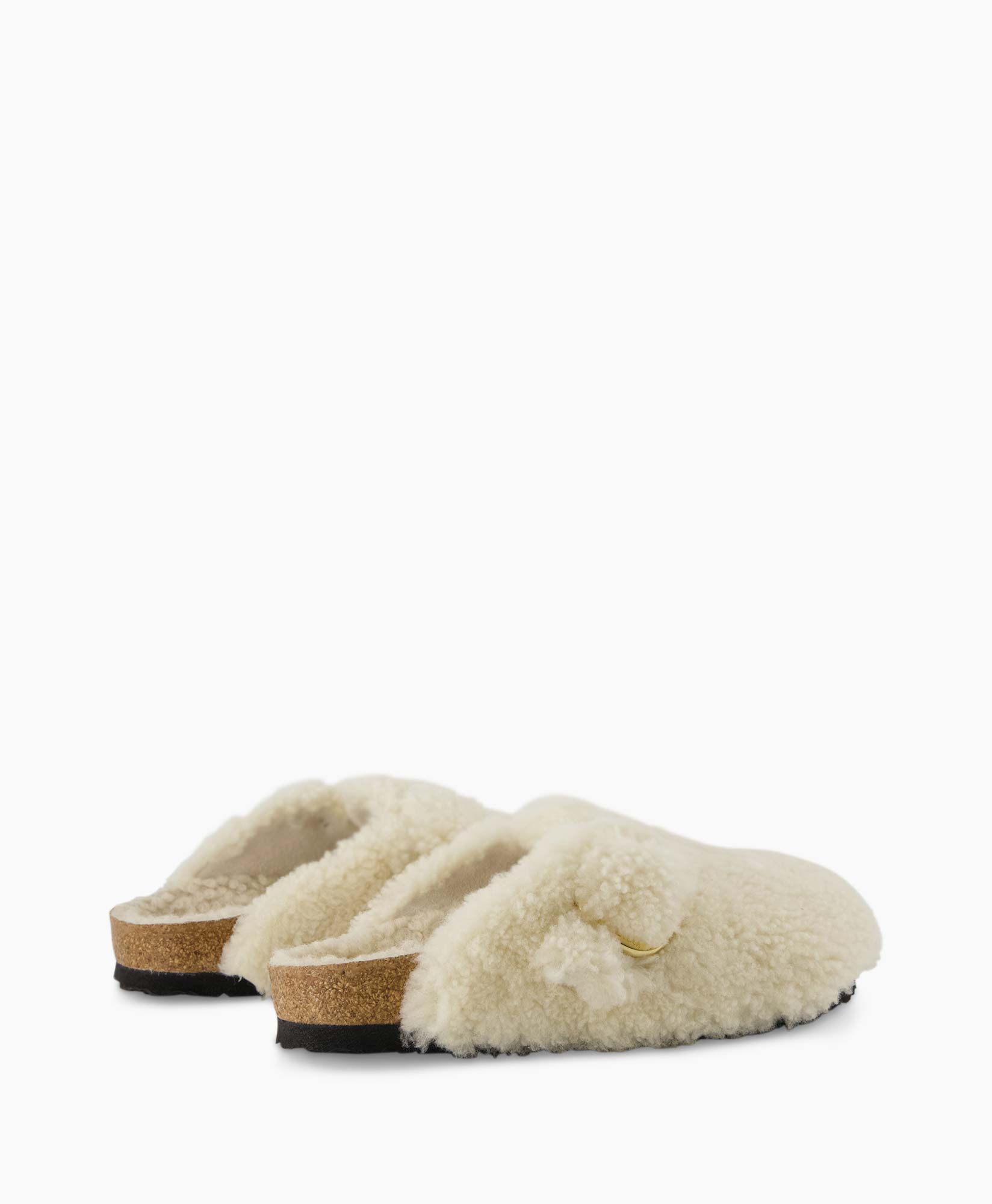 Instapper Boston Big Buckle Fur Ecru