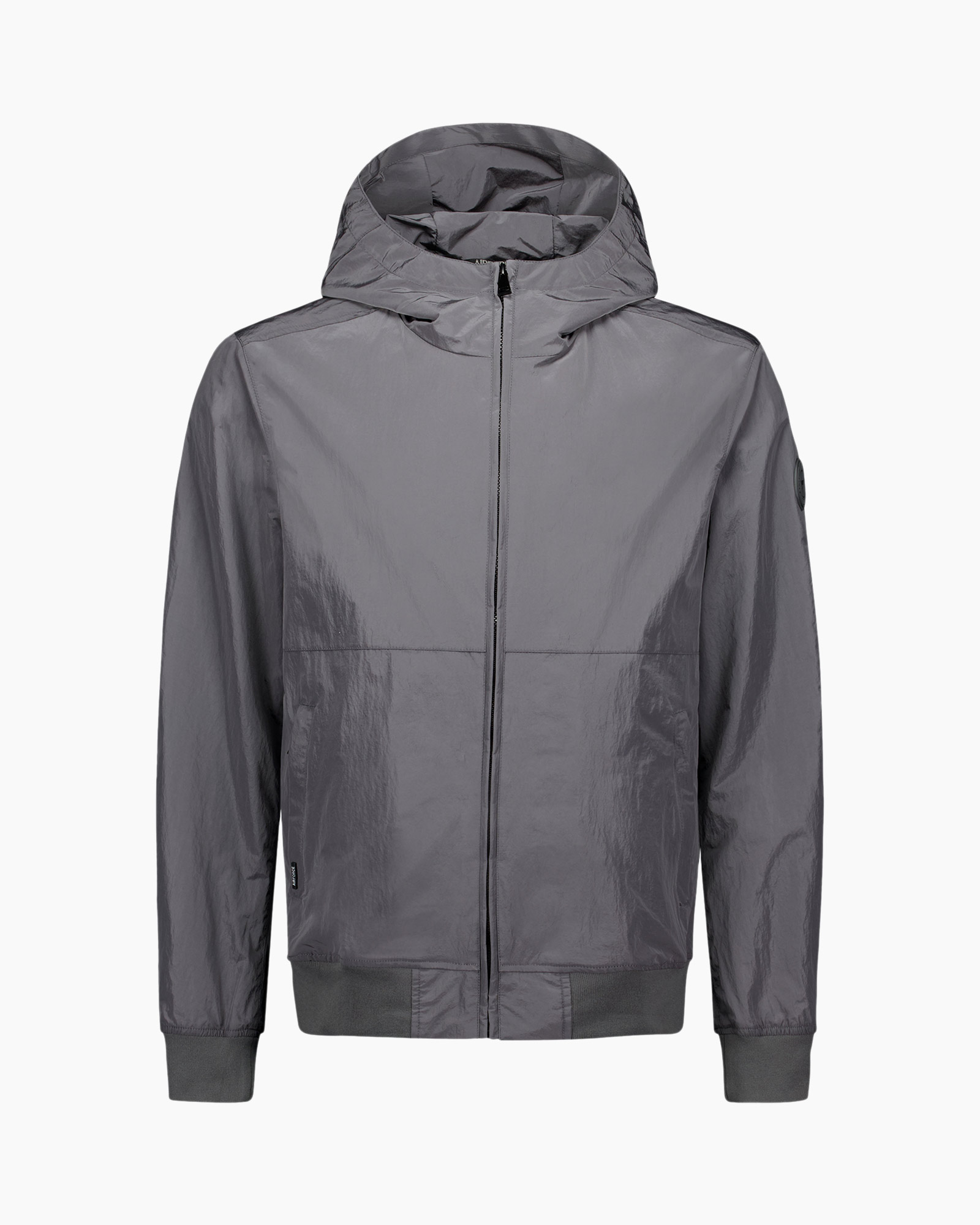 Jack Waxed Crincle Jacket Grijs