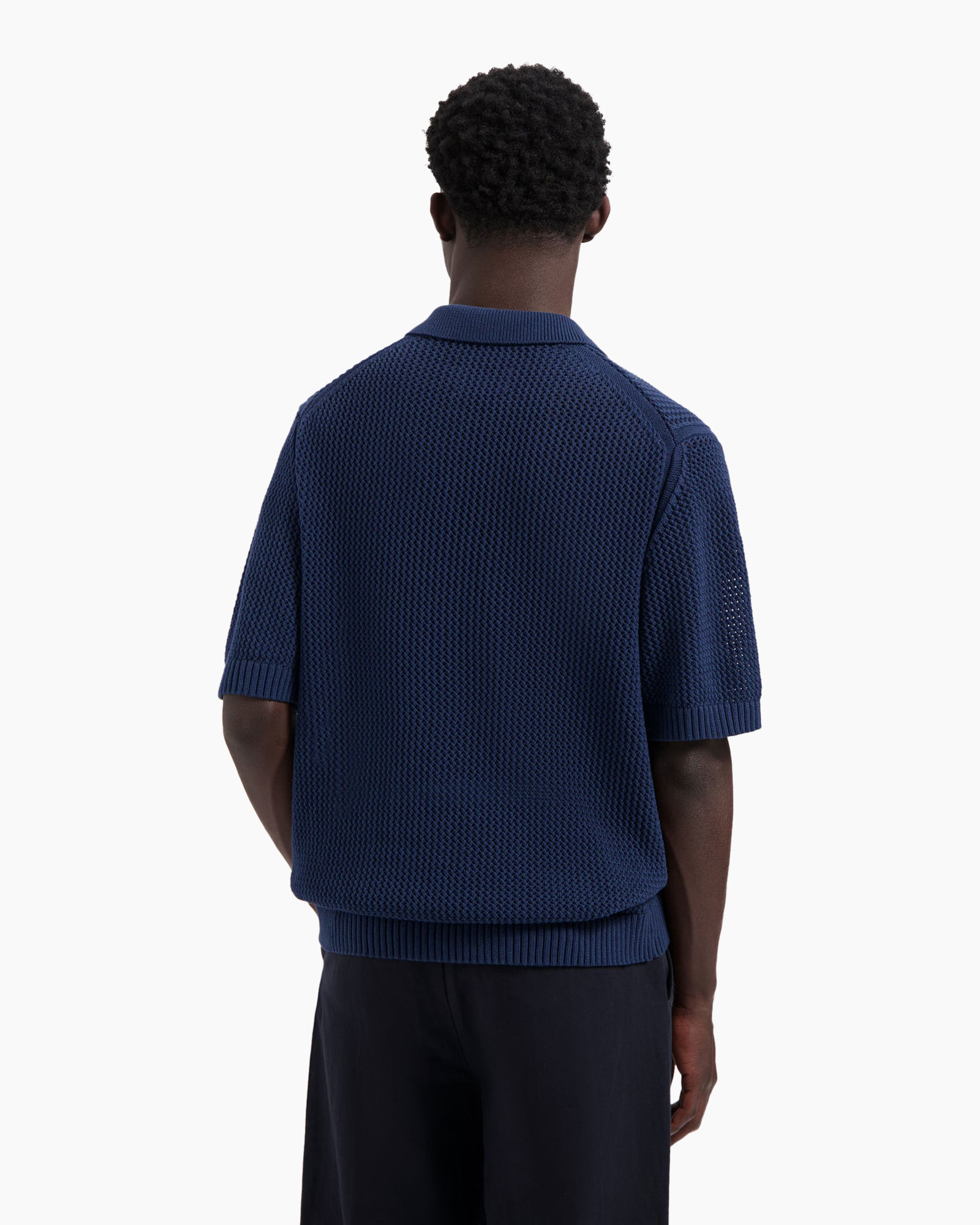 Polo Knit Donker Blauw