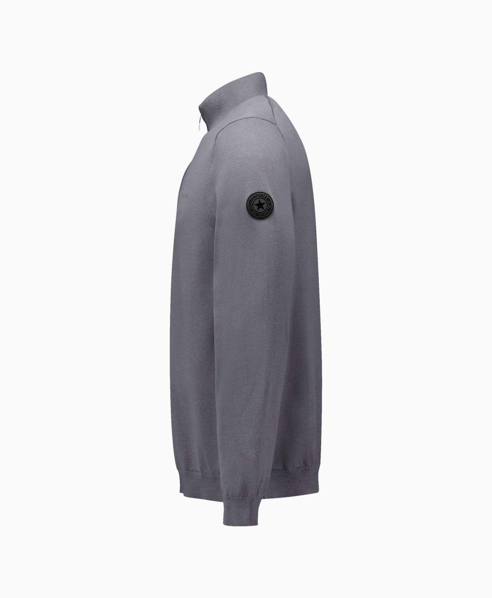 Vest Knitwear Quarter Zip Grijs