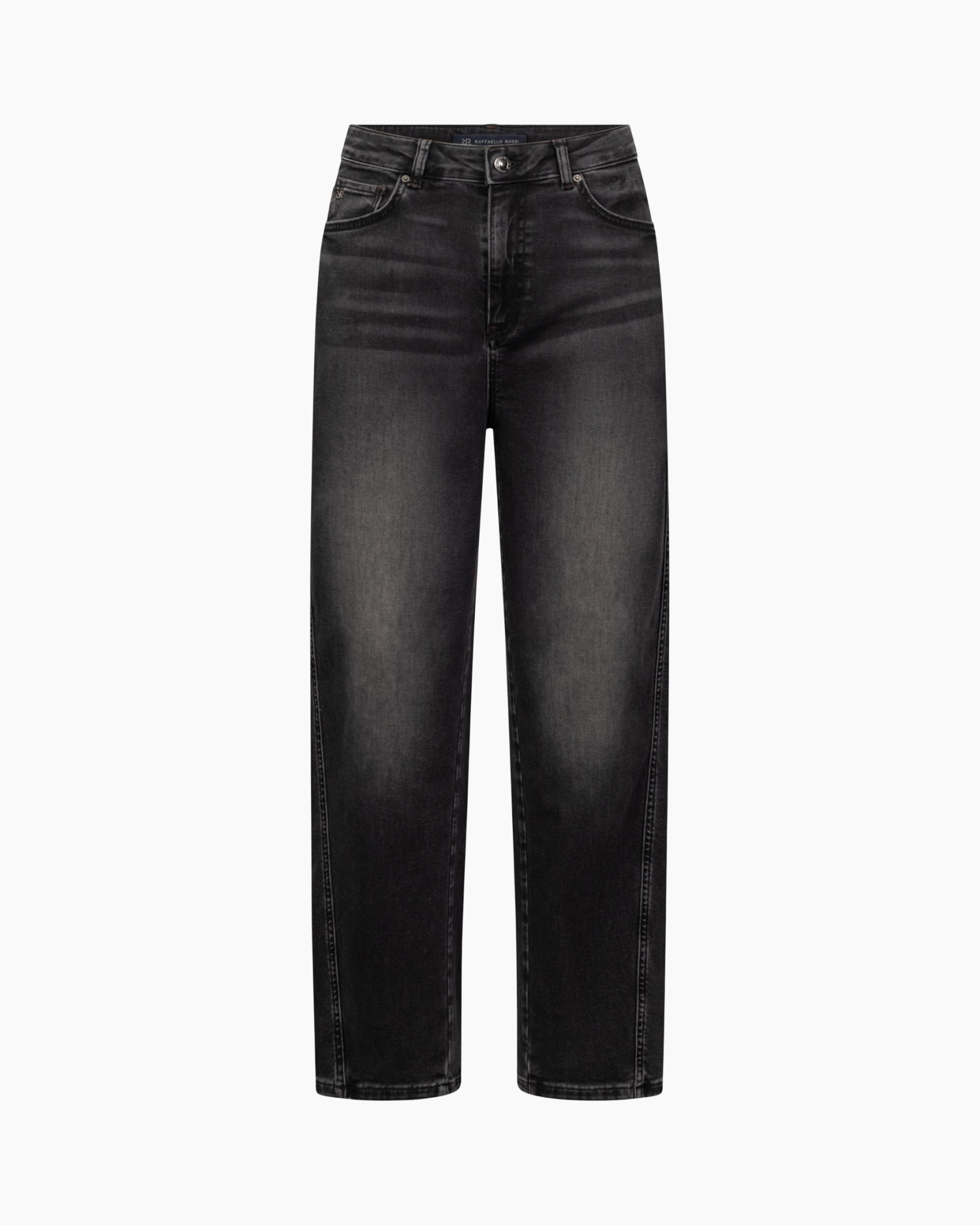 jeans, denim, zwart, gewassen, recht-model
