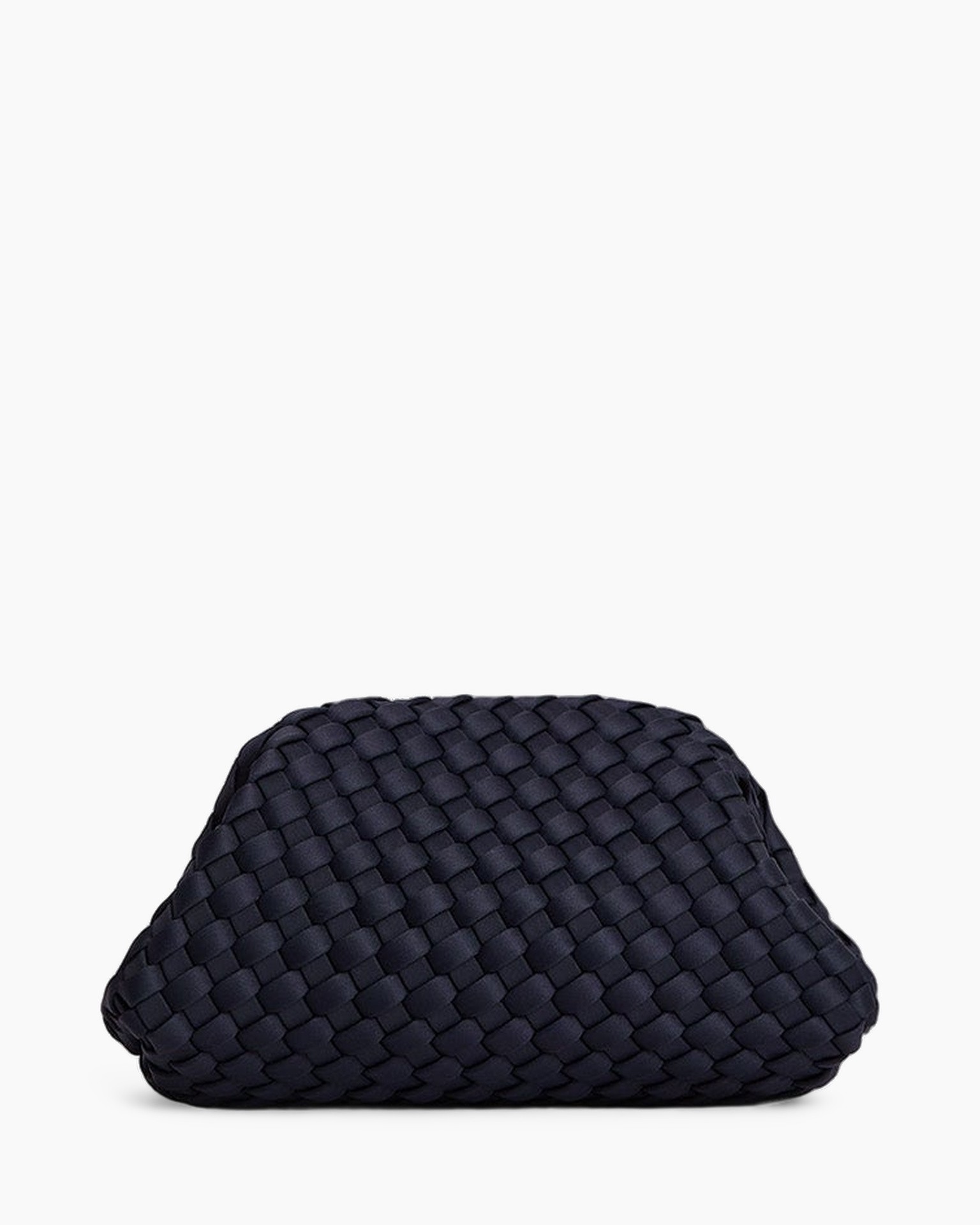 geweven, tasje, clutch, navy, weefsel