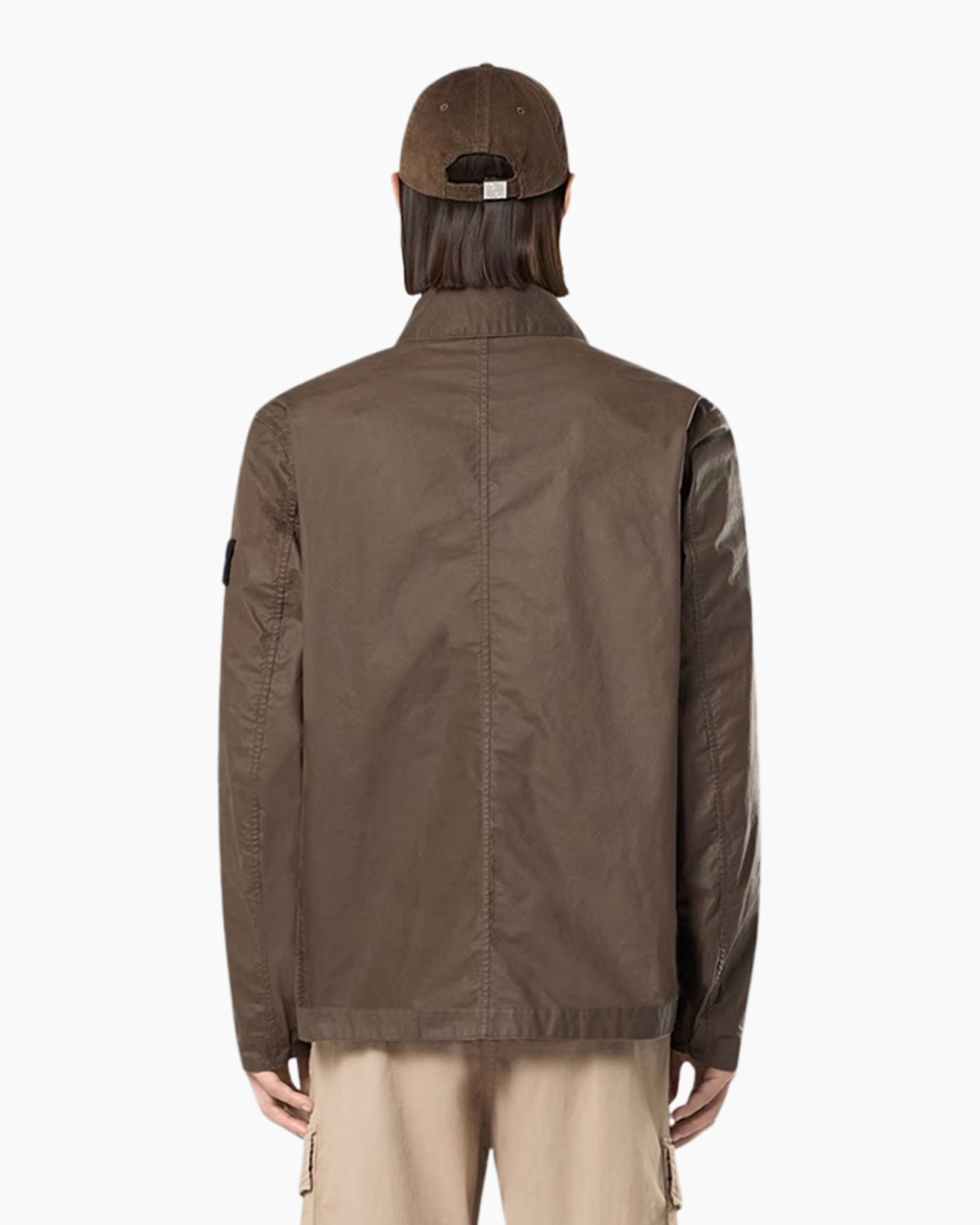 jas, windjack, bruin, zakken, pet