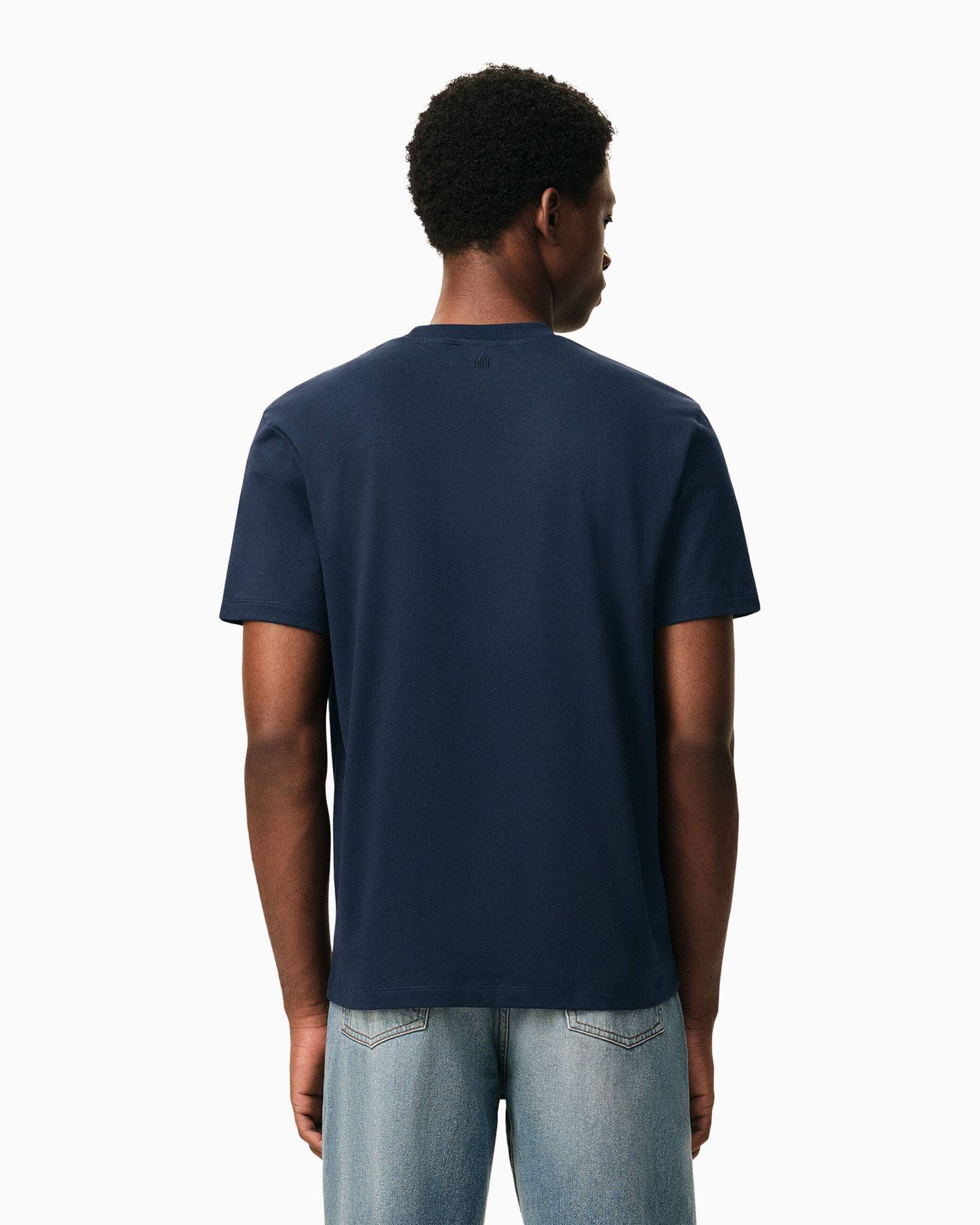 t-shirt, short sleeve, crew neck, navy, basic
