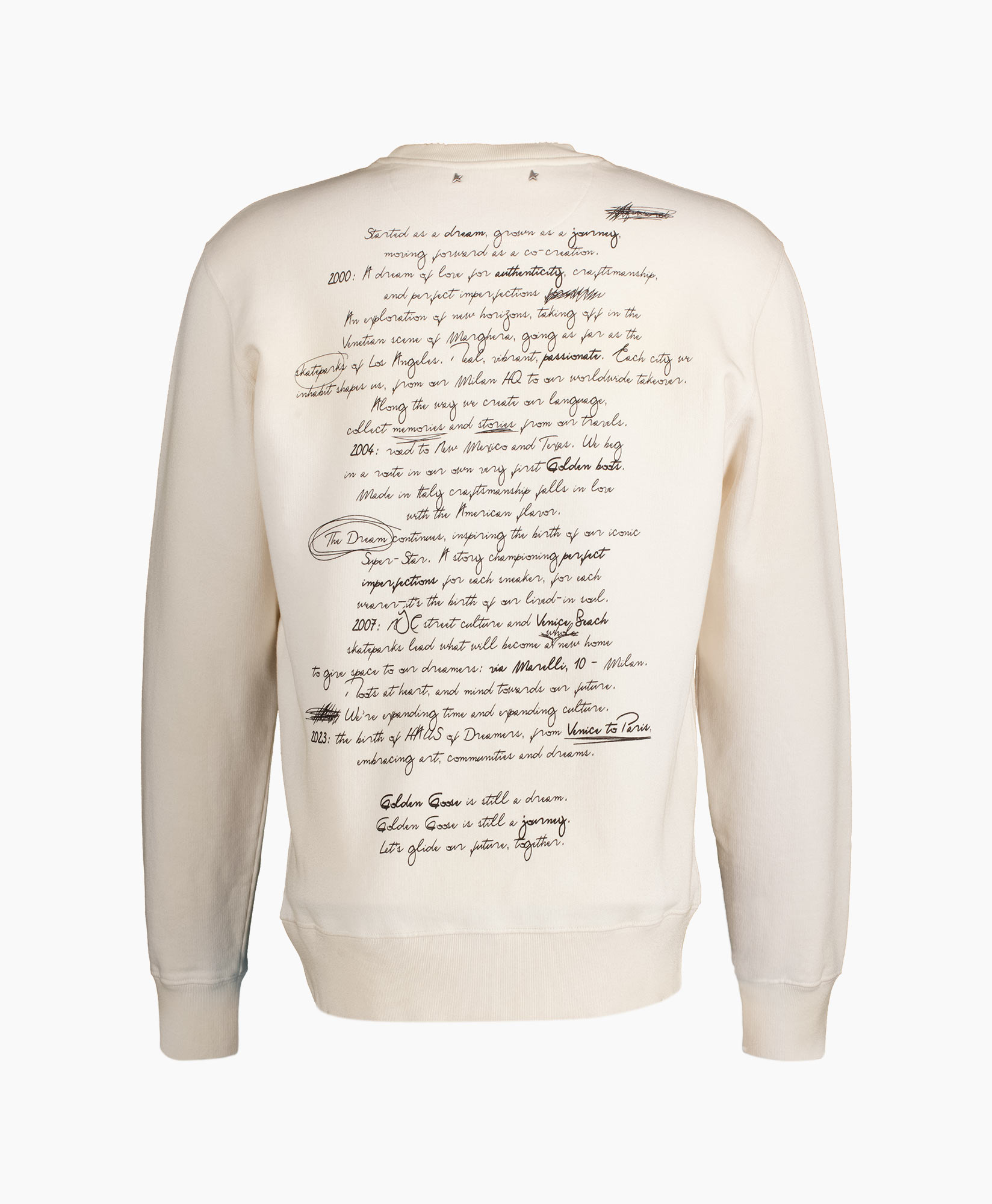 Pullover Journey M's Crew Neck Lettering Printed B Wit