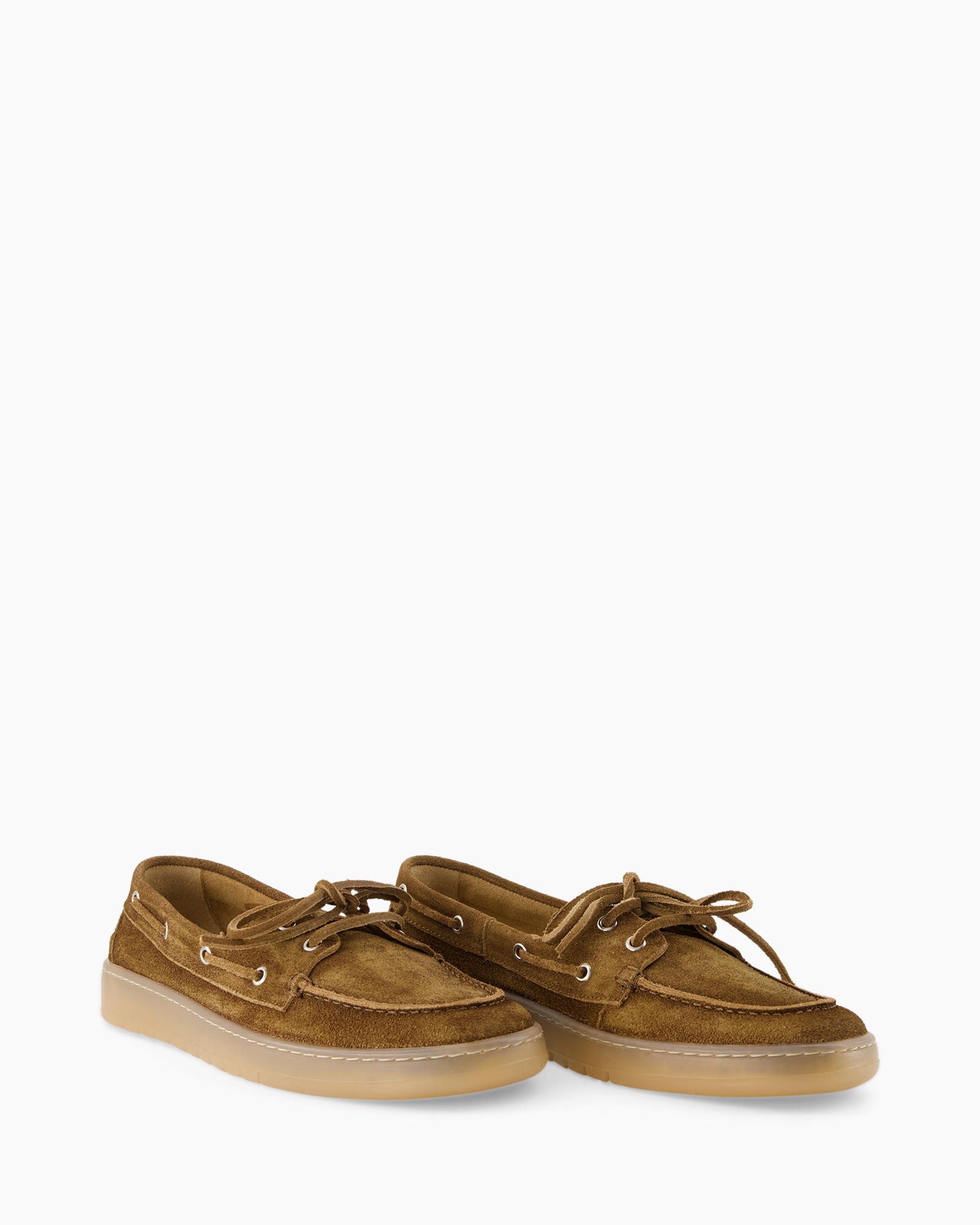 sloepenveterschoenen, suede, bruin, gumzool, vetersluiting