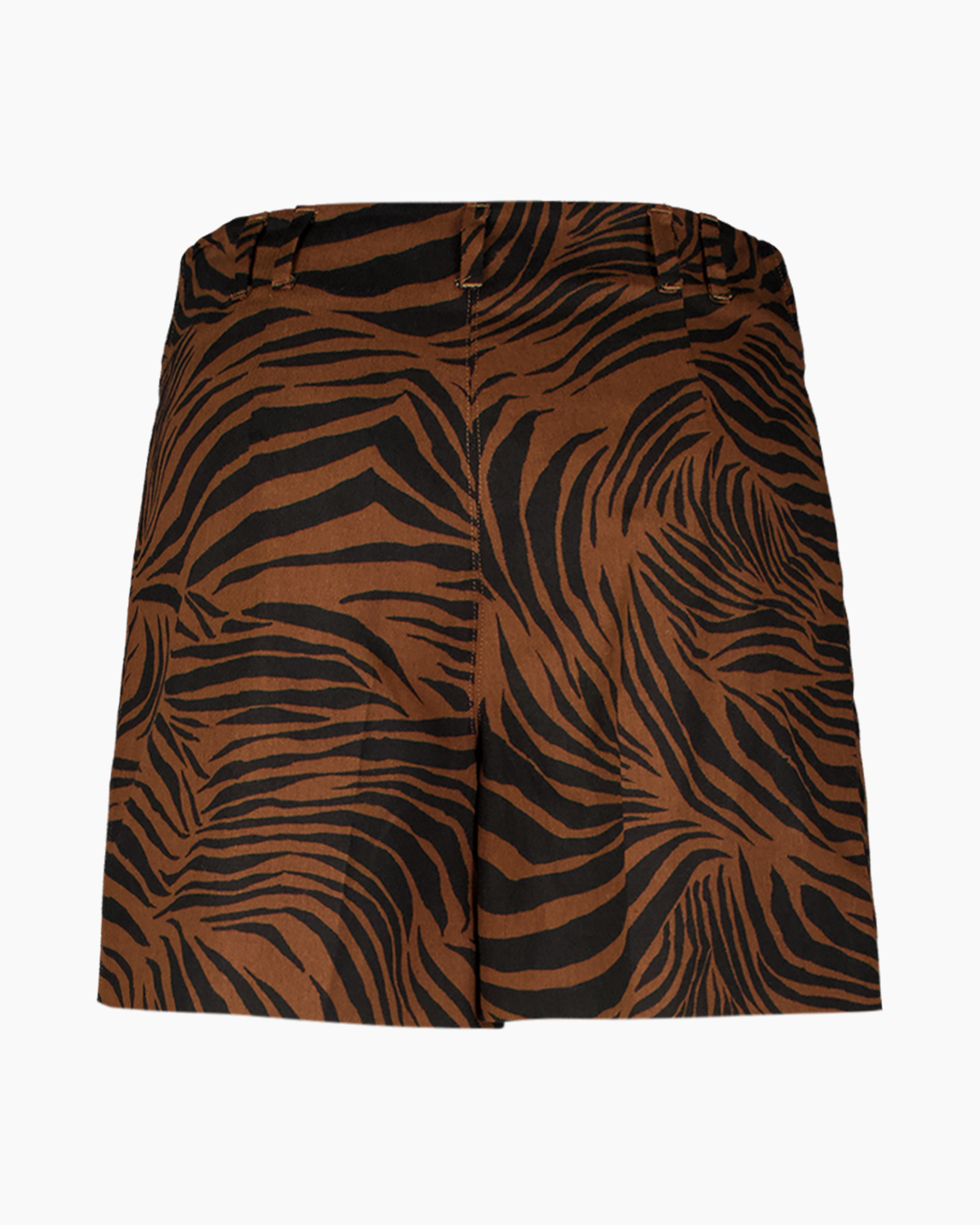 shorts, dierprint, bruin, tijgerpatroon, fashion