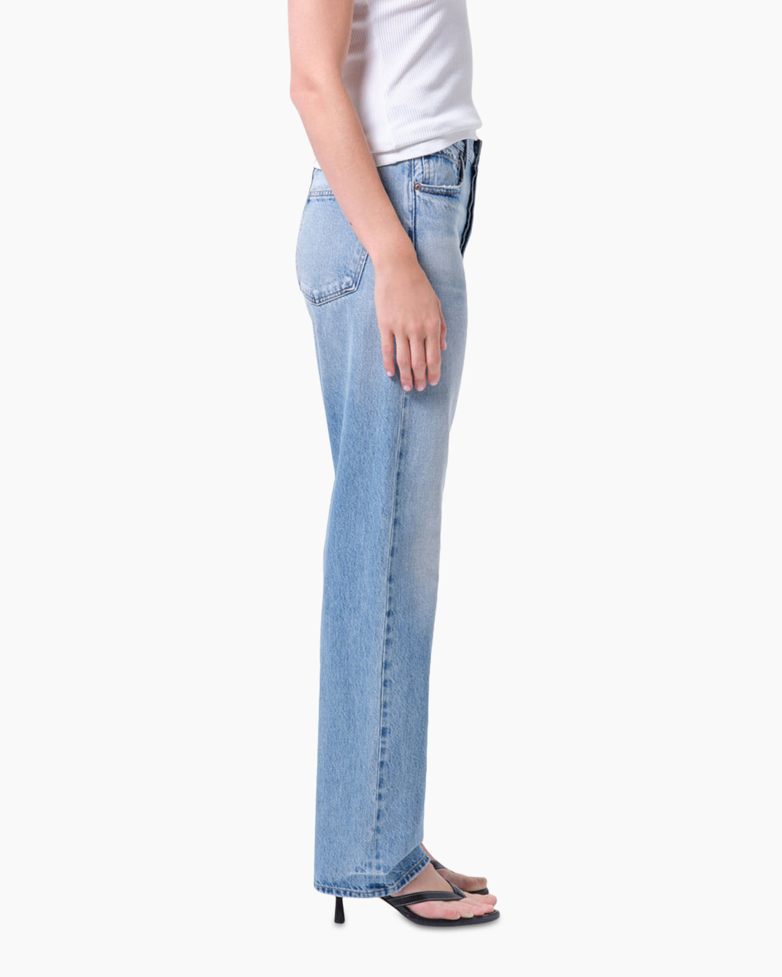 jeans, rechte pijp, lichtwash, blauw, denim