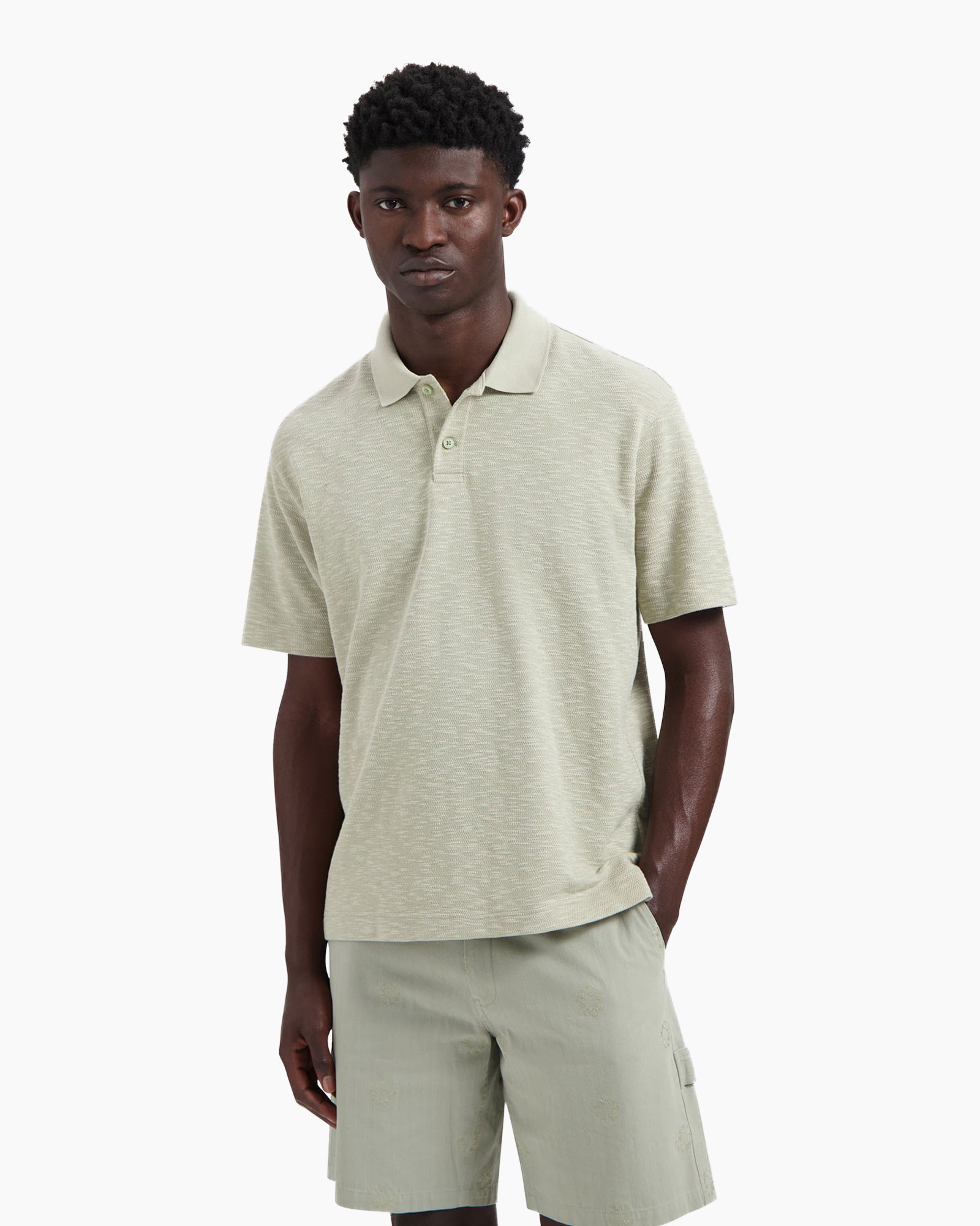 Polo Slub Ss licht groen