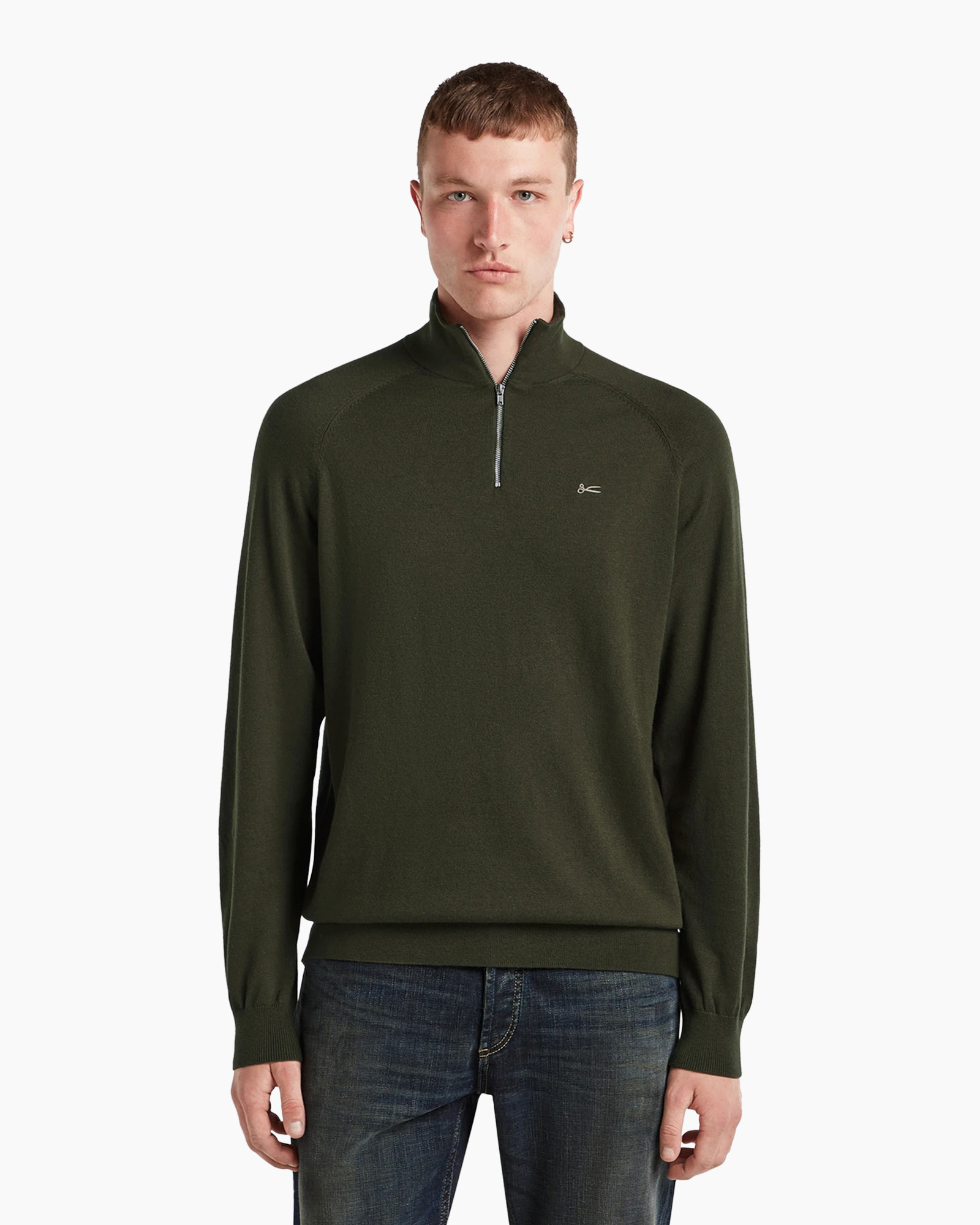Trui Scissor Raglan Half Zip Llb Groen