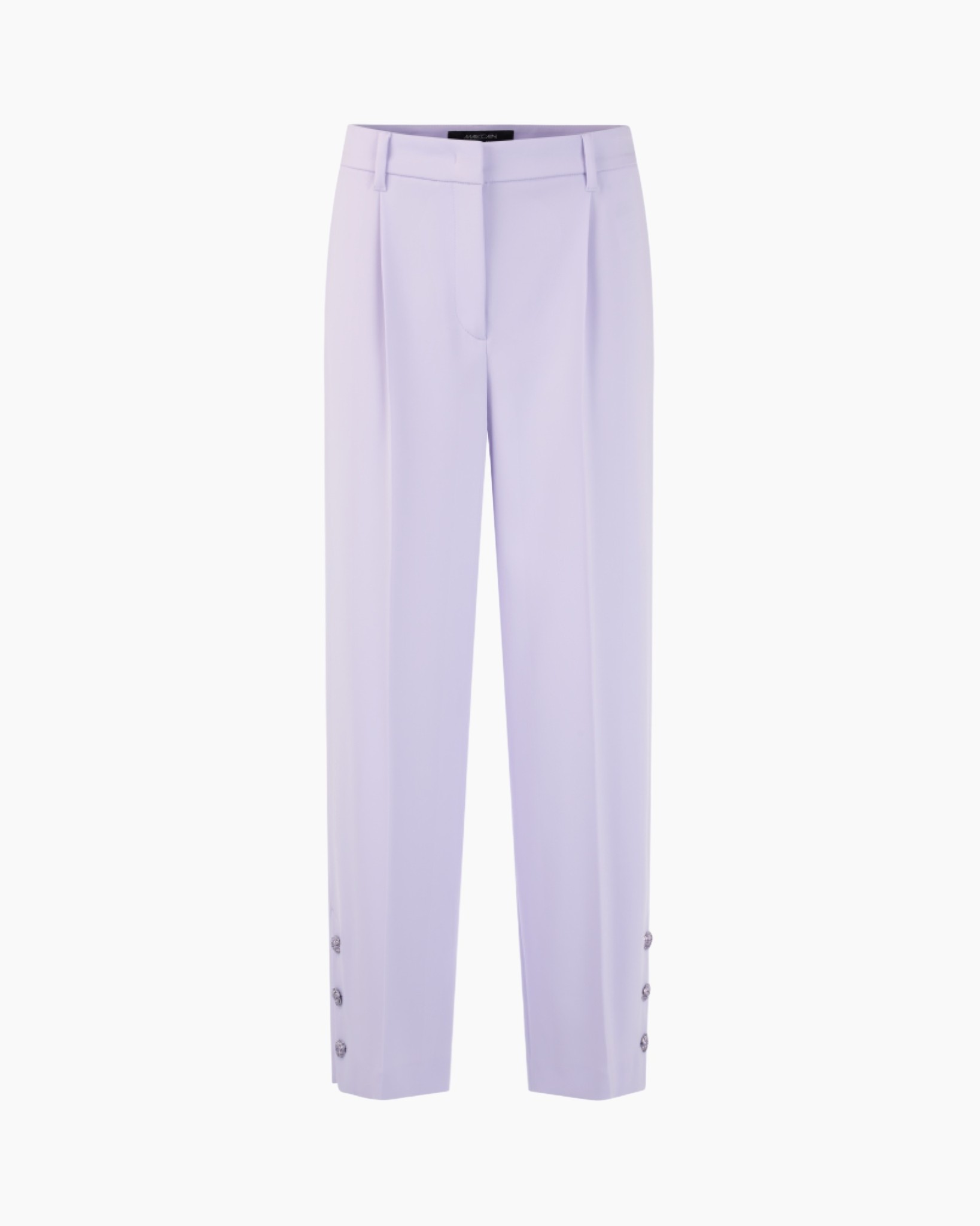 broek, lange broek, lavendel, uni, ankellengte