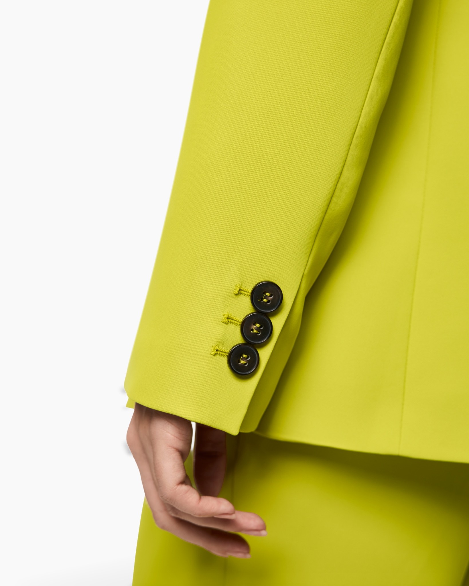 blazer, jas, mouw, knopen, lime