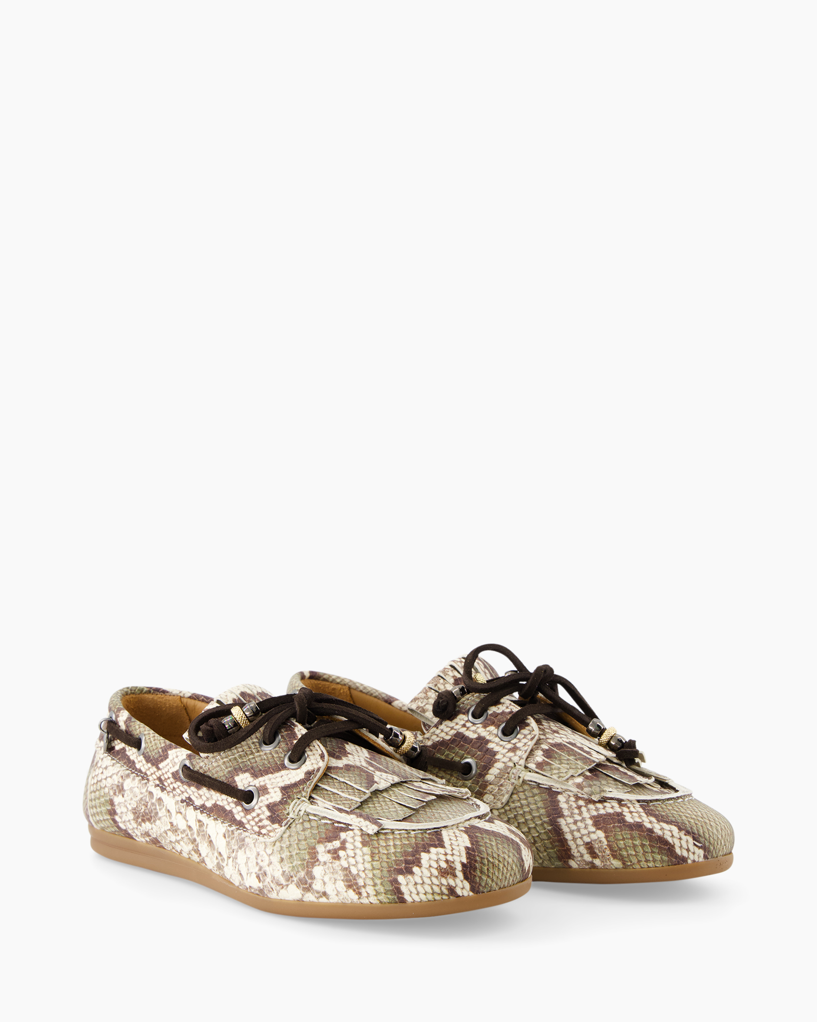 snake skin, boat shoe, loafers, tie detail, moccasin style
