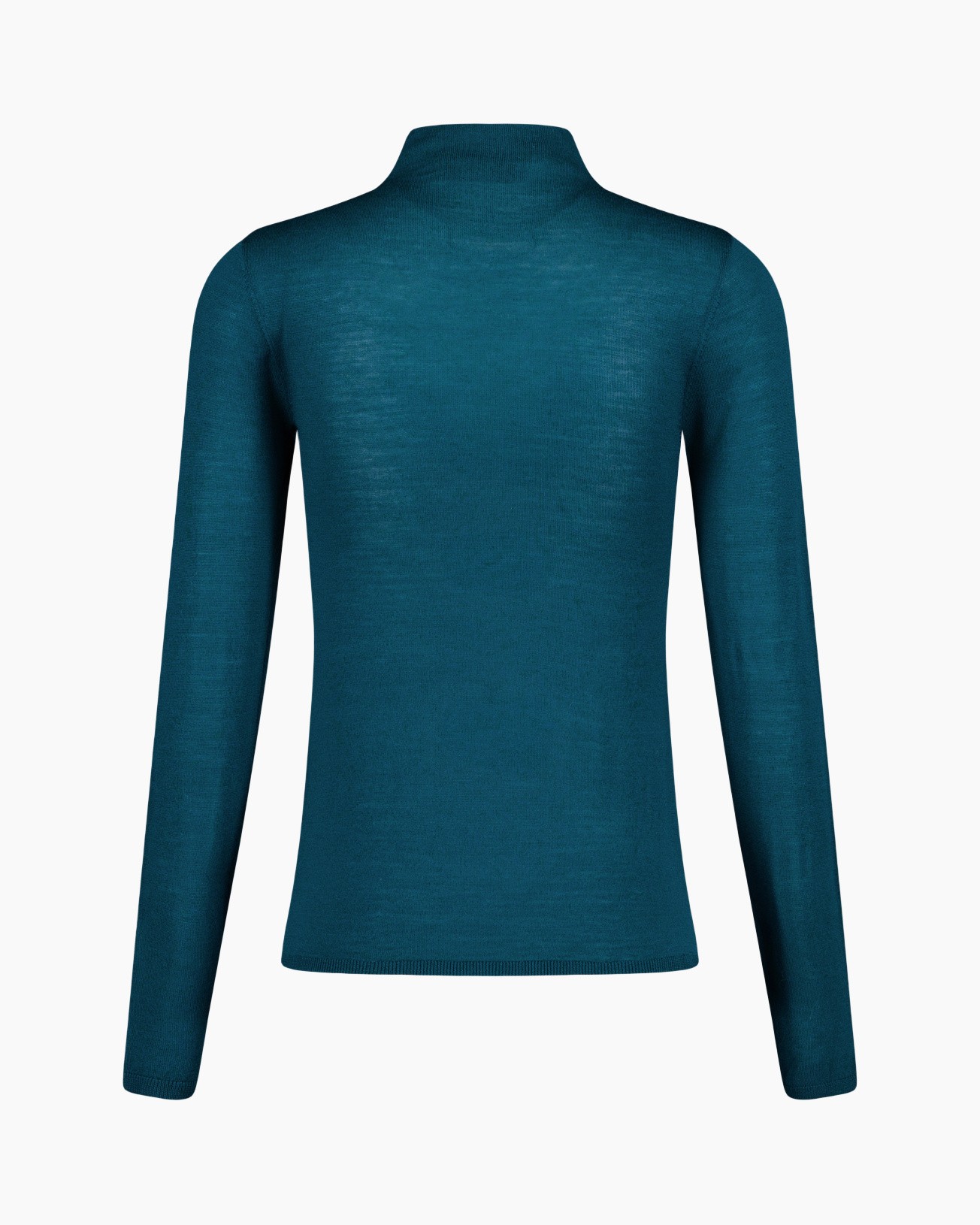 turtleneck, gebreid, turkoois, lange mouw, effen