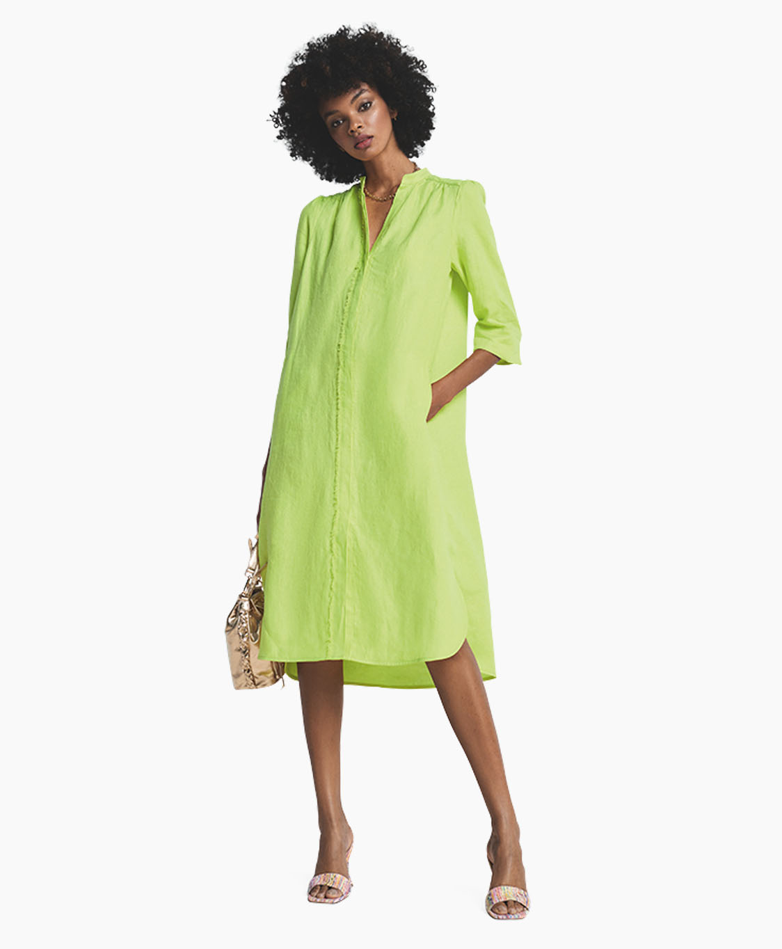 Riani Midi Jurk 346880-2272 Geel