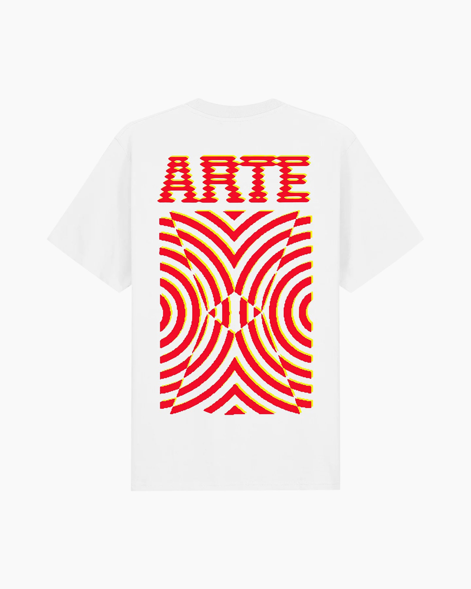 T-shirt Korte Mouw Rounded Parts Print Tee Wit