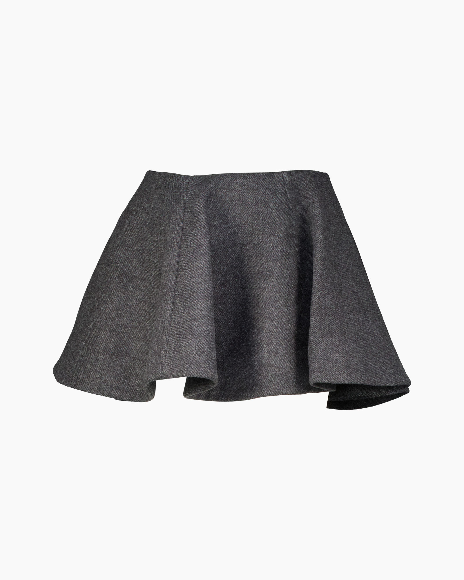 rok, mini rok, asymmetrisch, uitlopend, grijs