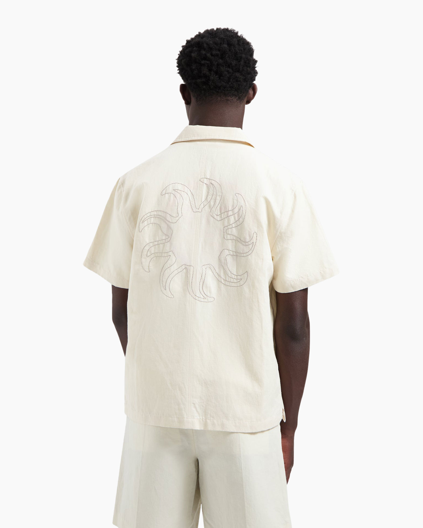 Overhemd Sun Linen Ss Off White