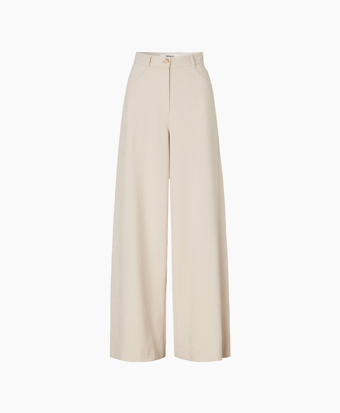 Zenggi Broek Wide Leg Pants Beige