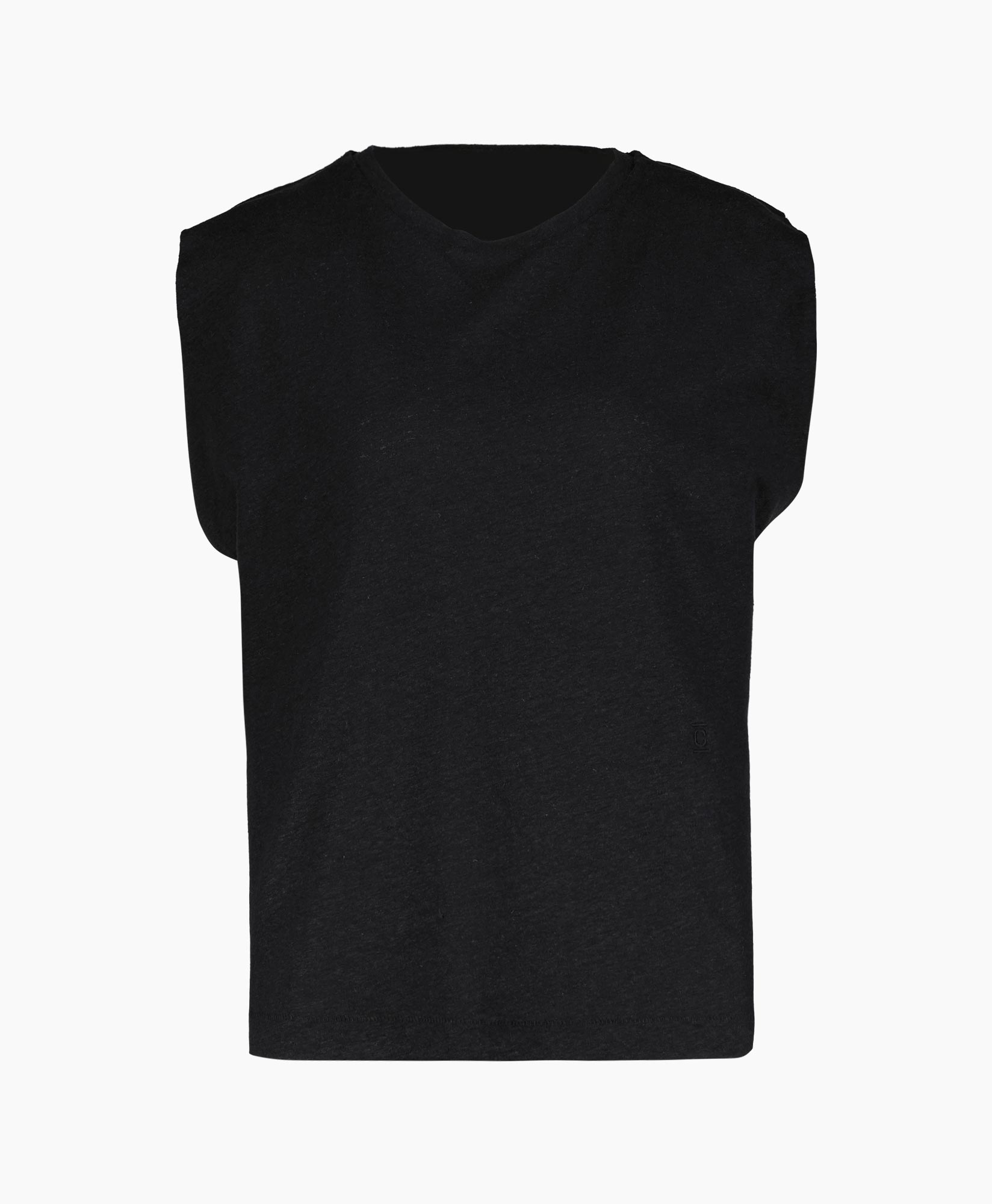 Closed Top & T-shirt Sleeveless T-shirt Zwart