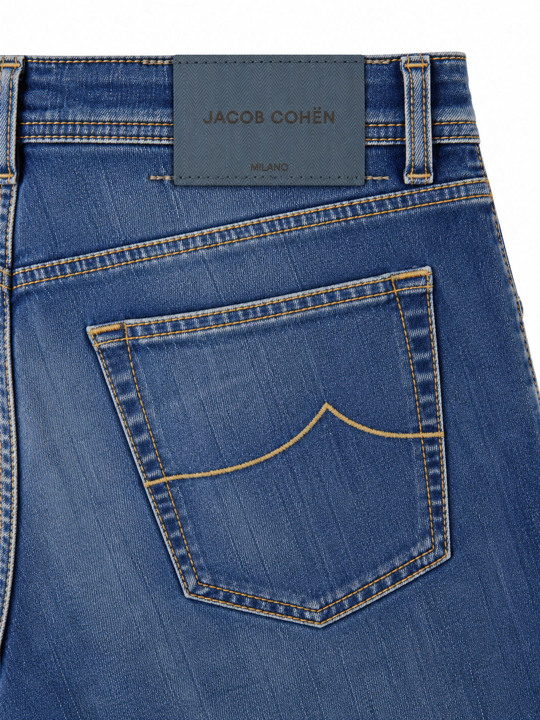 jeans, achterzak, denim, stiksels, riemlus
