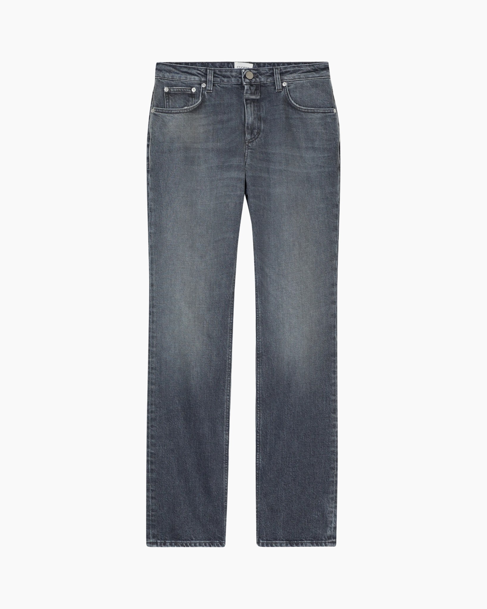 spijkerbroek, denim, blauw, rechte pasvorm, voorzakken