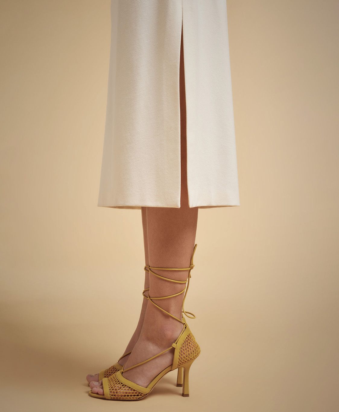 Liviana Conti  Midi Jurk F3si19 Ecru
