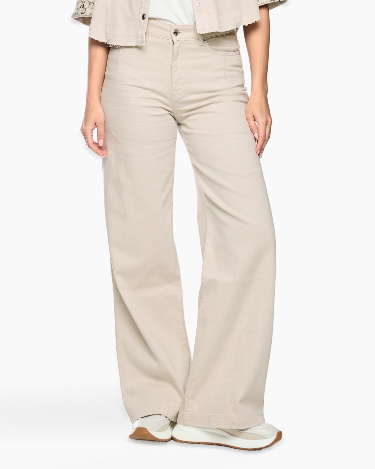 broeken, beige, wijdereleg, canvas, casual