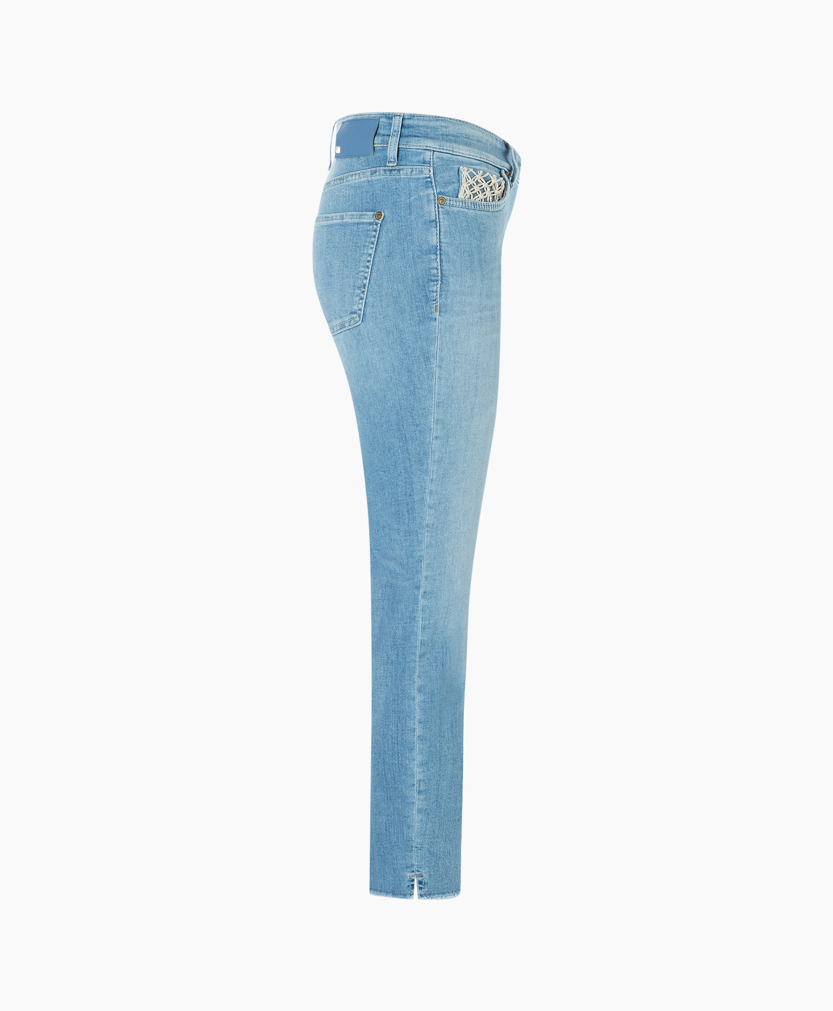 Jeans Piper Short Makramee Licht Blauw
