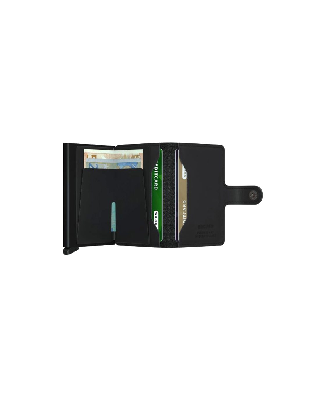 Secrid Diversen Miniwallet Perforated Black Zwart