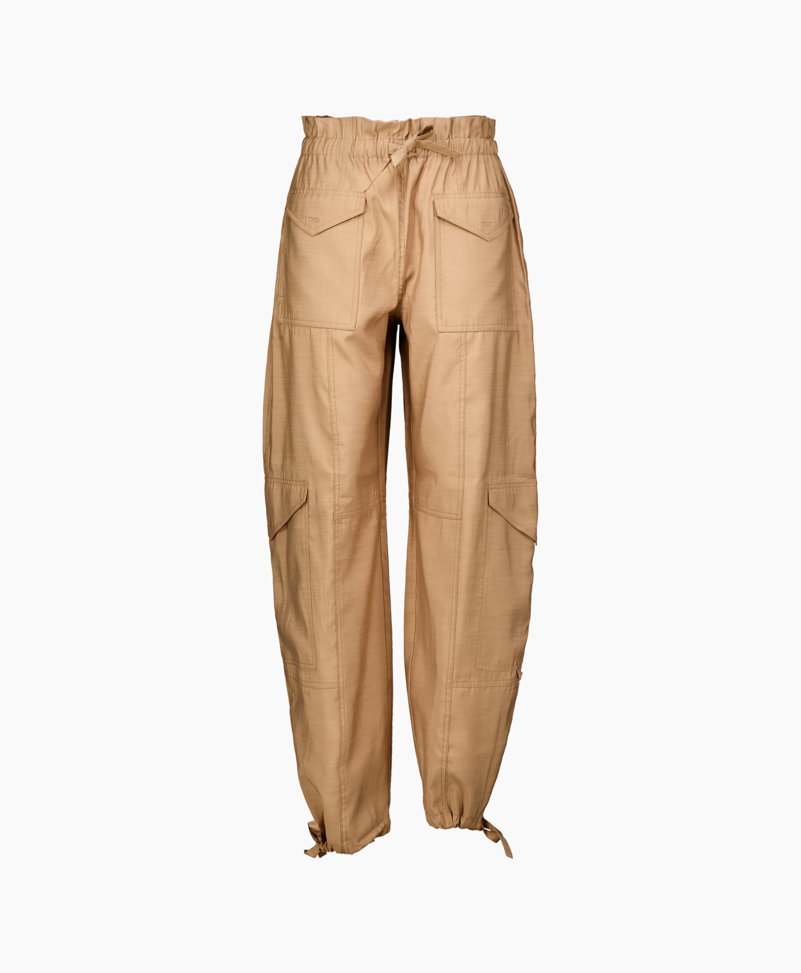 Cargobroek Light Club High Waist Pocket Camel