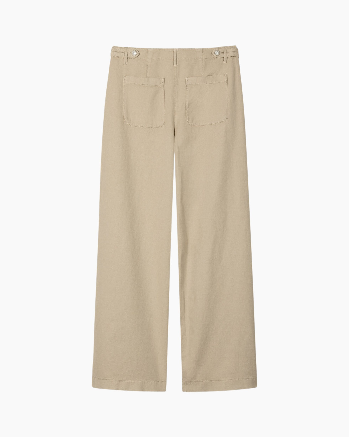 broek, khaki, wijdelige, zakken, riemlussen