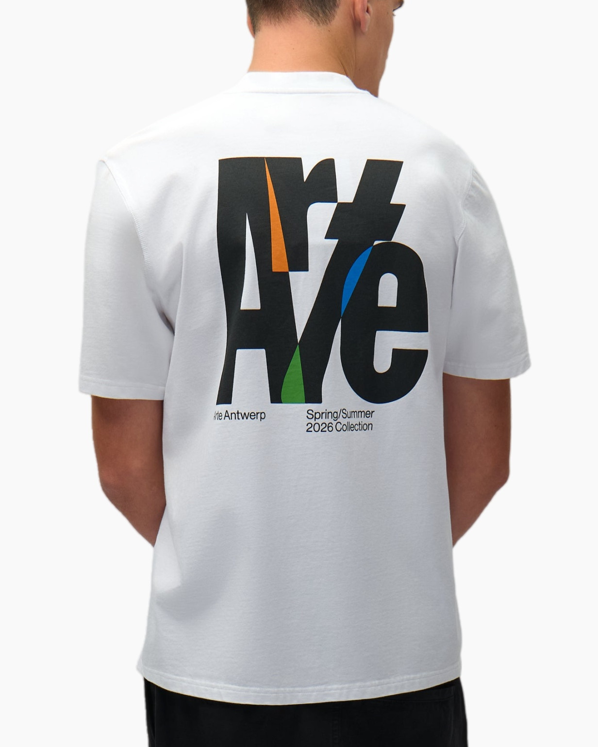 t-shirt, korte mouwen, crewnek, wit, katoen