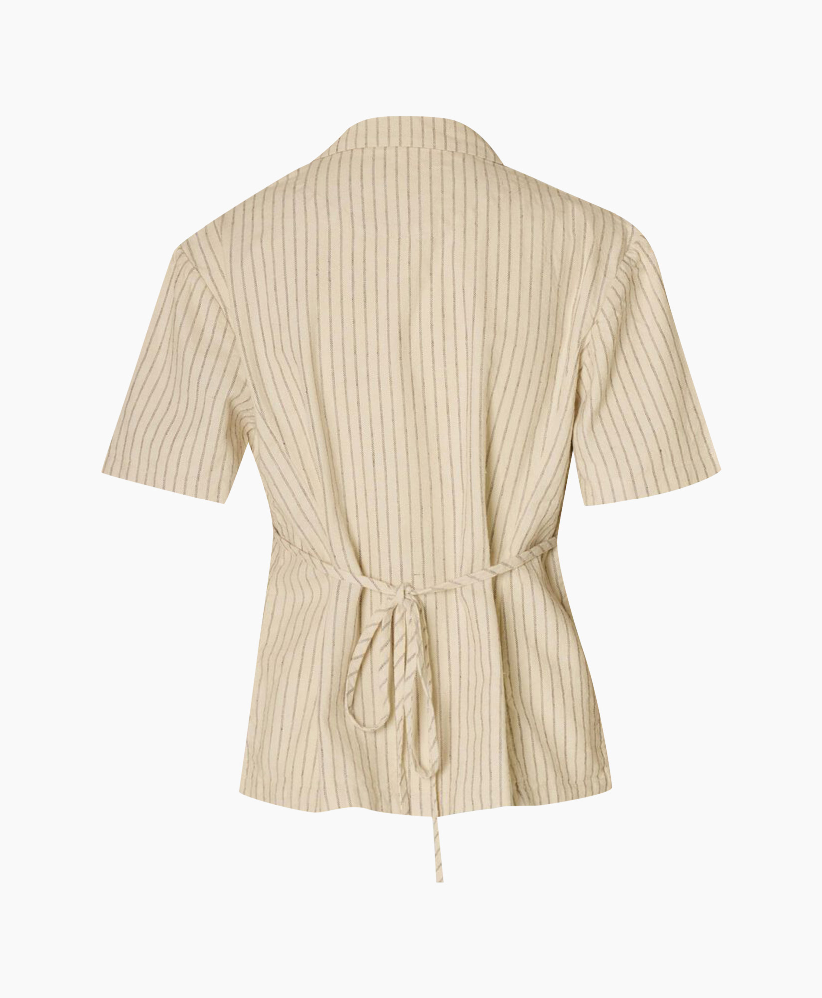 Top Johanne Ss Striped Belted Revers Goud