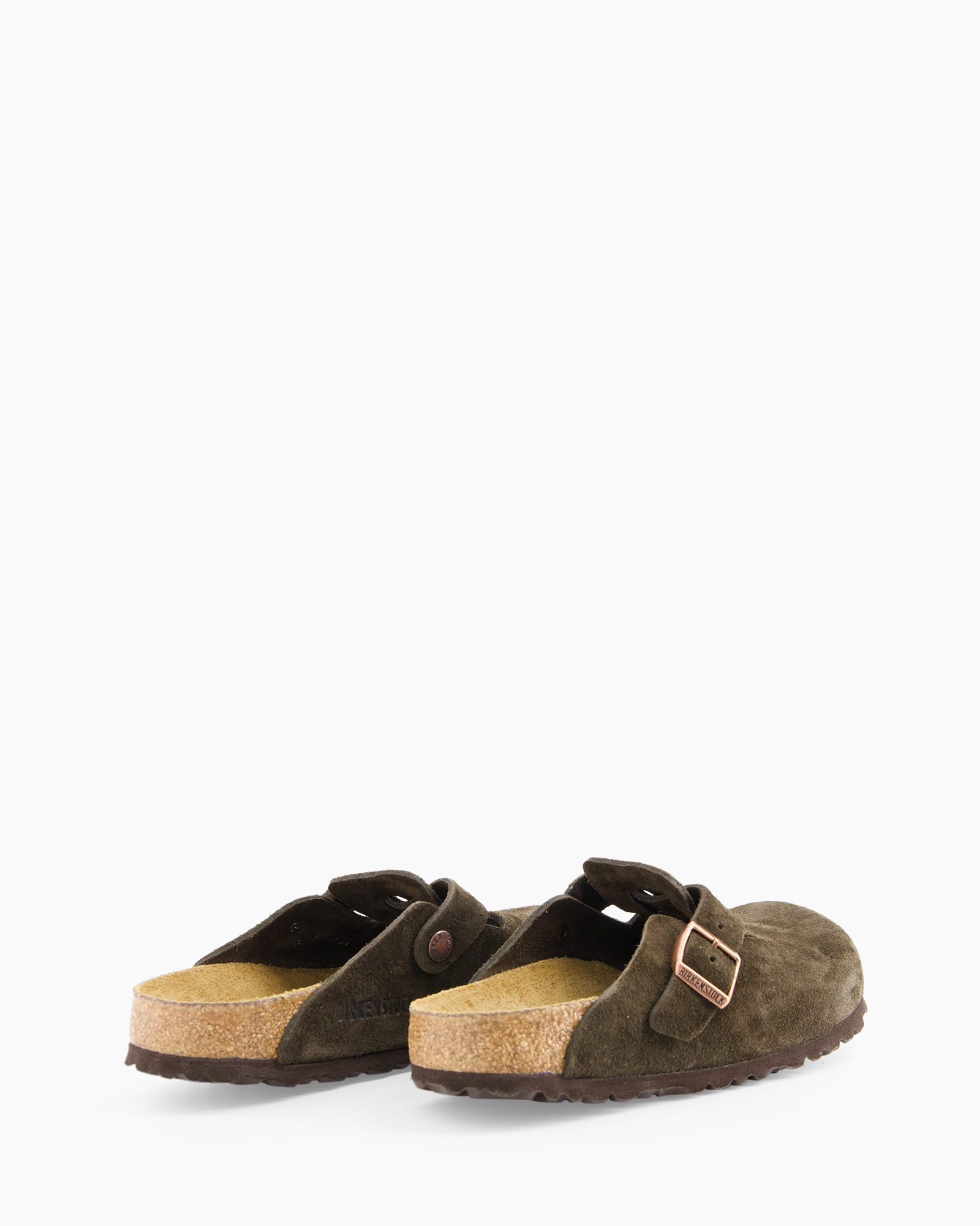 birkenstock, zachte kurkzool, suede, groen, pantofole