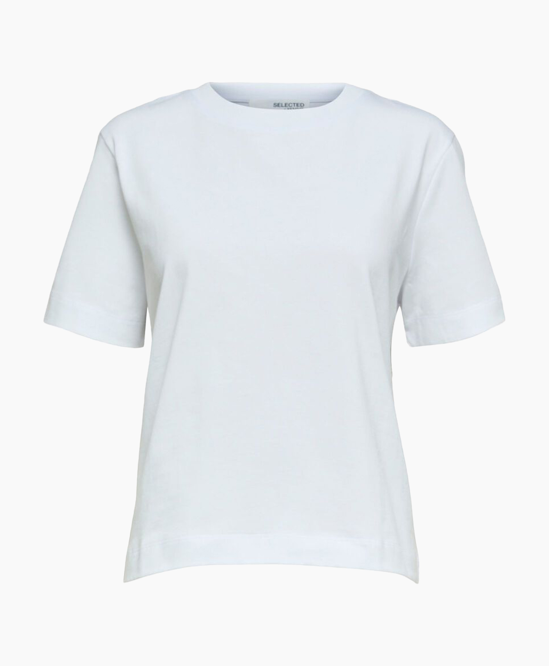Selected Femme T-shirt Essential Ss  Boxy Tee Noos Wit